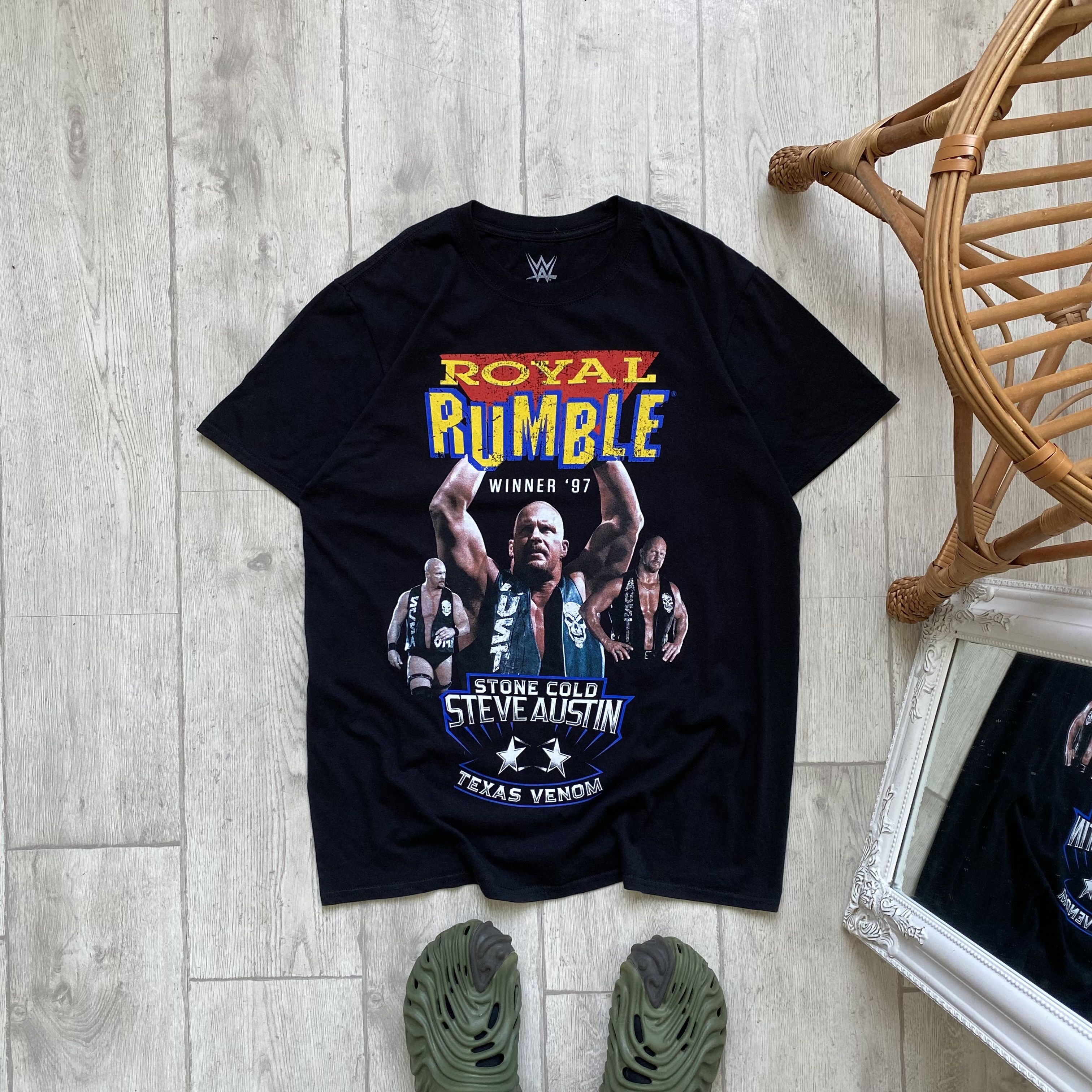 WWE Resting WWE Royal Rumble promo tee Wrestling WWF UFC Size US L / EU 52-54 / 3 - 1 Thumbnail