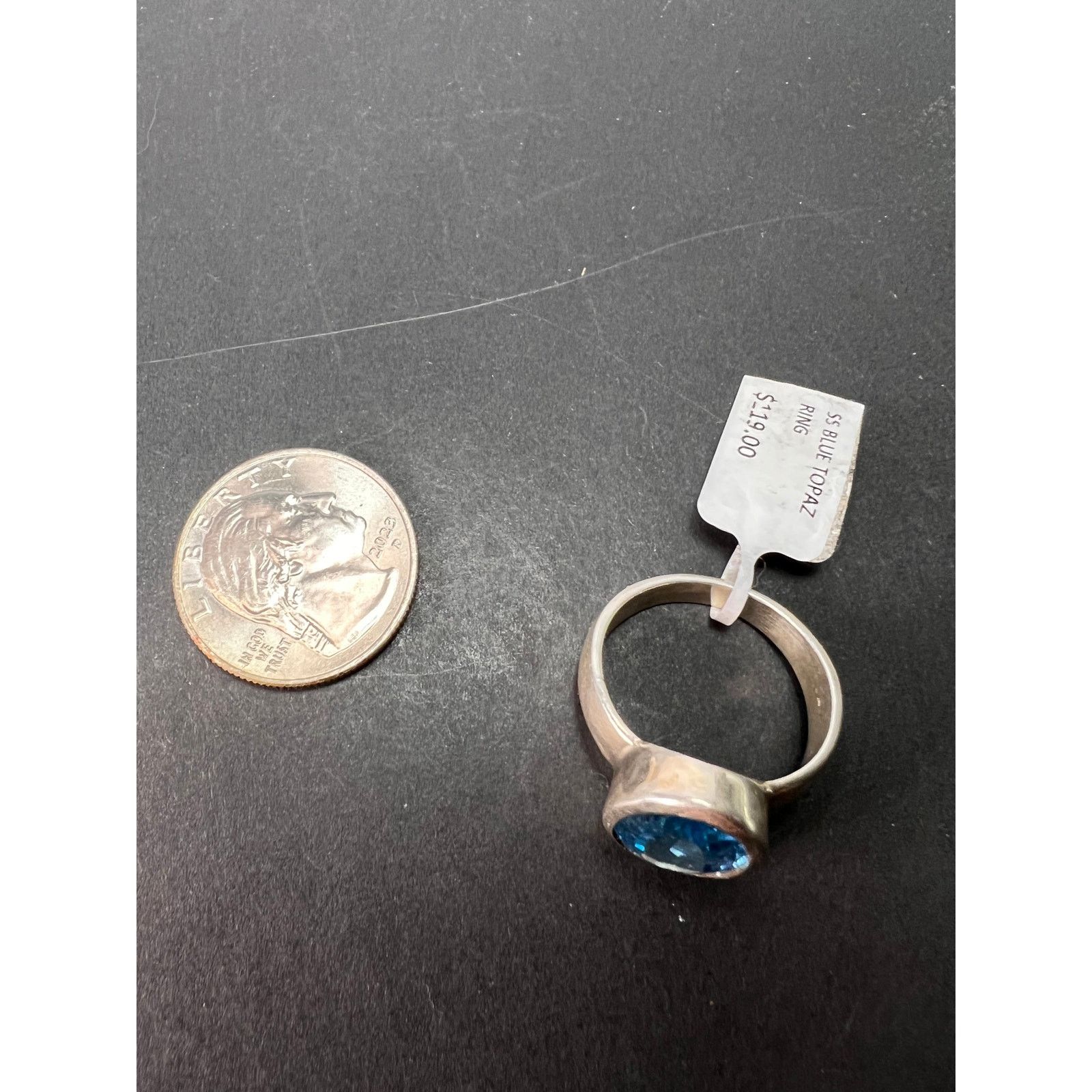 Other NEW Swiss blue topaz 925 ring size 8.5 / 6.64 grams Size ONE SIZE - 4 Thumbnail