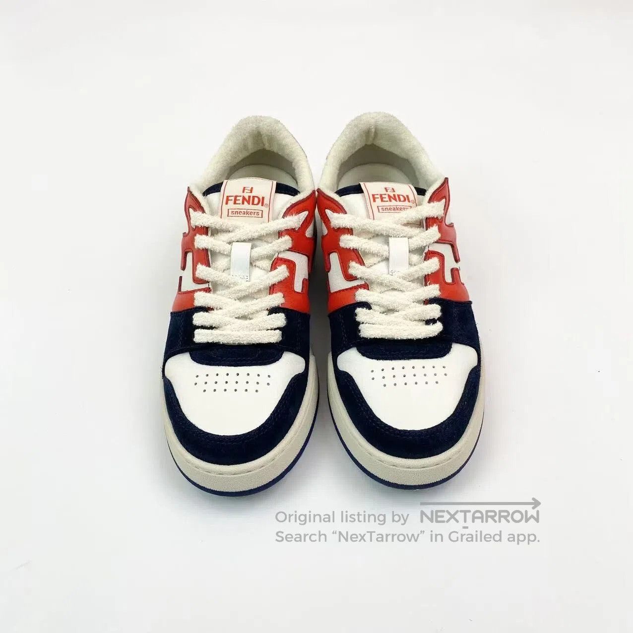 Fendi Fendi Match leather double F dark print color-blocking low Size US 7.5 / IT 37.5 - 3 Thumbnail