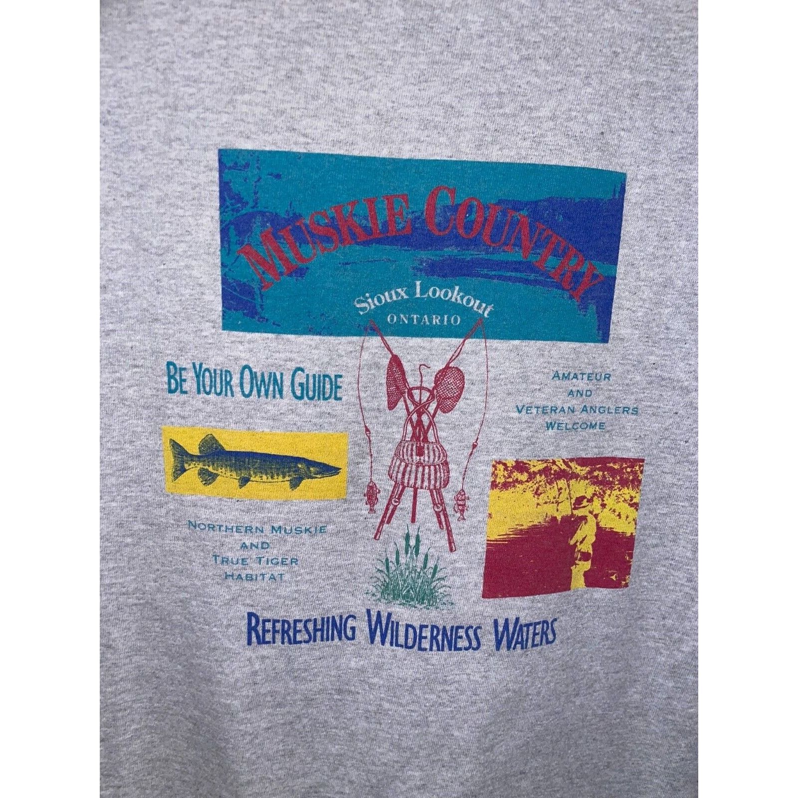 Gap Vintage Muskie Country Shirt Sioux Lookout Ontario Gap Tee M Size US M / EU 48-50 / 2 - 2 Thumbnail