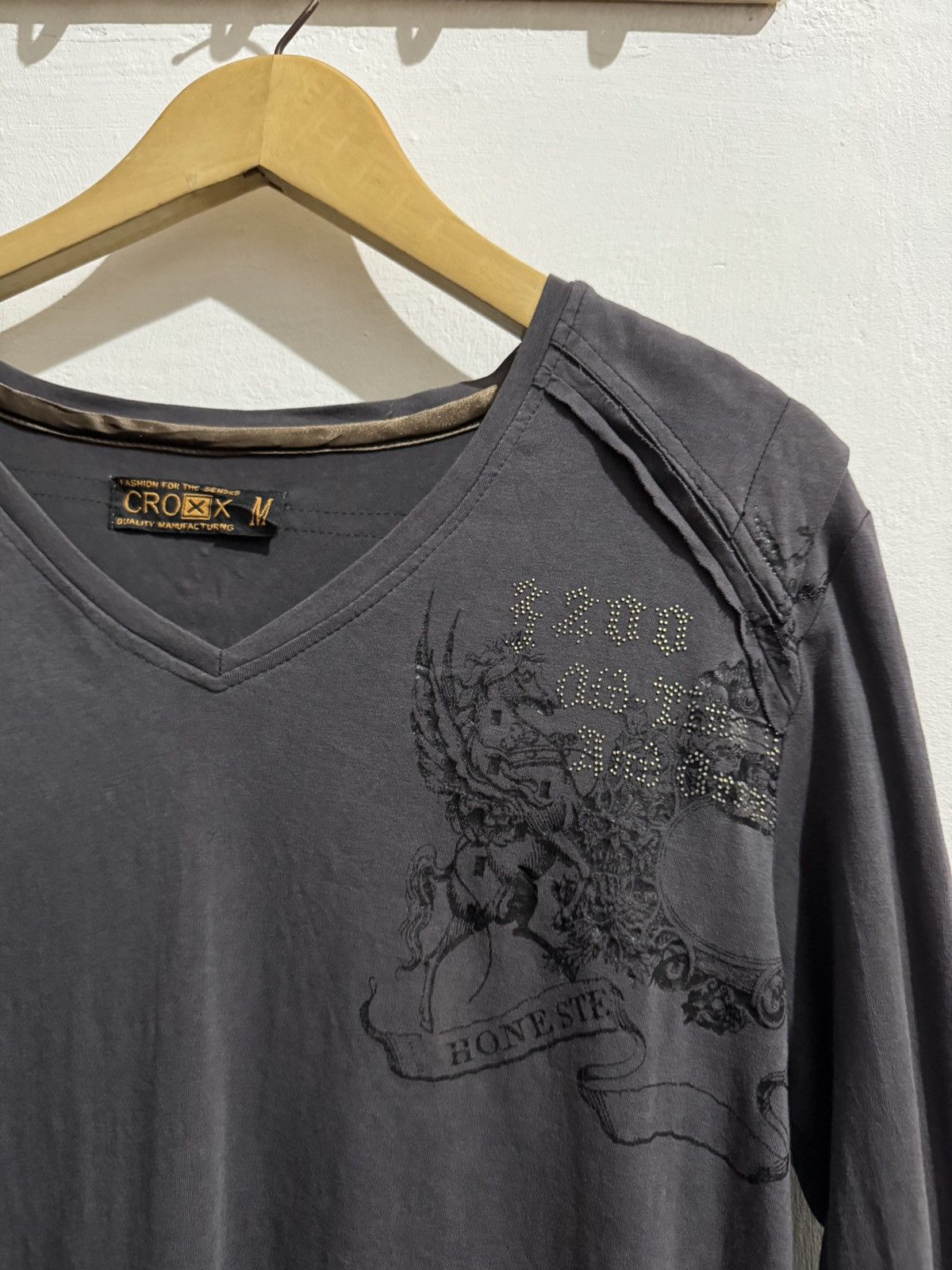 Hysteric Glamour Y2k Croxx Poem Grunge Vneck Longsleeve Size US M / EU 48-50 / 2 - 3 Thumbnail