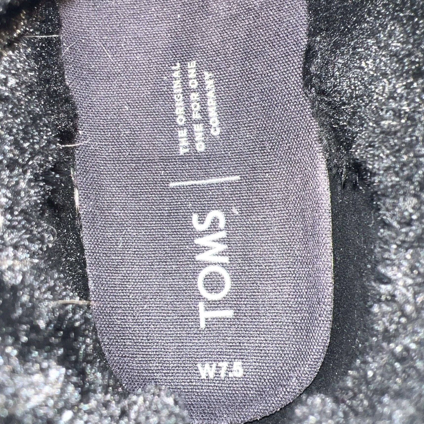 Toms VINTAGE TOMS Black Leather Slip On Shoes Women's 7.5 Fur Lined Flats Slip-On Womens Size M / US 6-8 / IT 42-44 - 5 Thumbnail