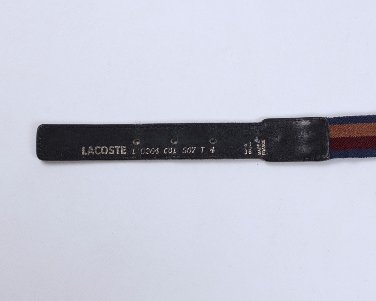 Lacoste × Vintage Lacoste Vintage Stretch Canvas Leather Mens/Unisex Belt Size ONE SIZE - 12 Thumbnail