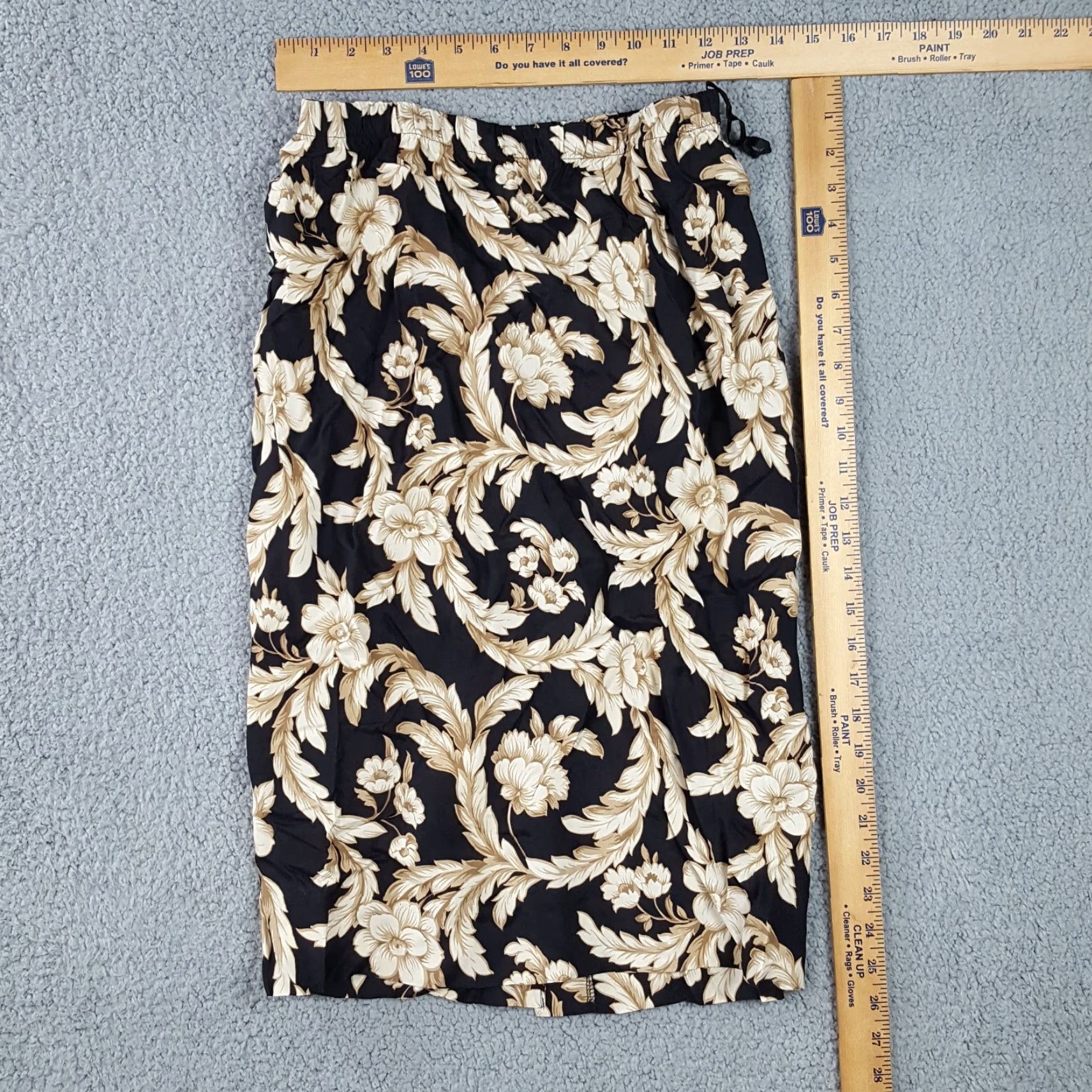 Vintage VINTAGE 80s Ricky Women's Skirt Midi Floral High Waisted All Seasons Size 10 Brown Purple Nature Size 32" / US 10 / IT 46 - 2 Thumbnail
