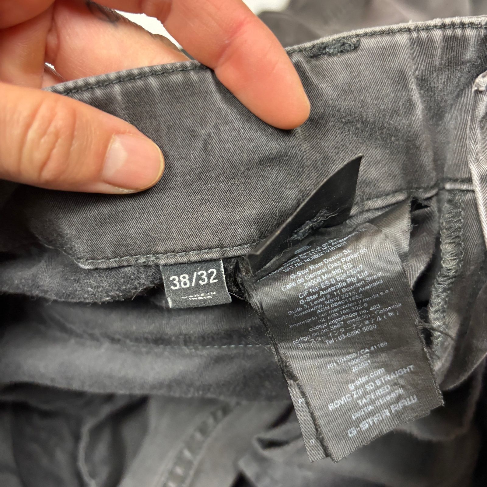 G-Star G Star Raw Rovic Zip 3D Straight Tapered Pants Men's 38x28 Size US 38 / EU 54 - 7 Thumbnail