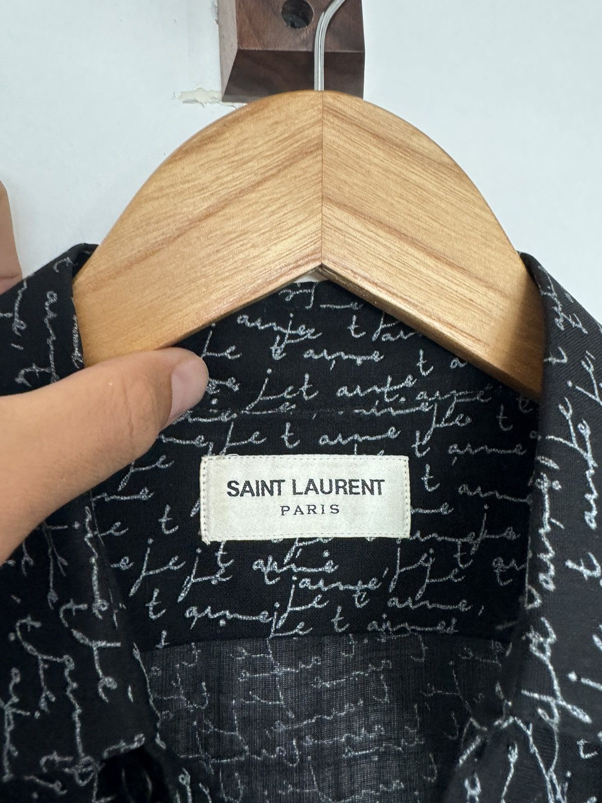 Saint Laurent Paris J’Taime semi sheer shirt Size US S / EU 44-46 / 1 - 2 Thumbnail