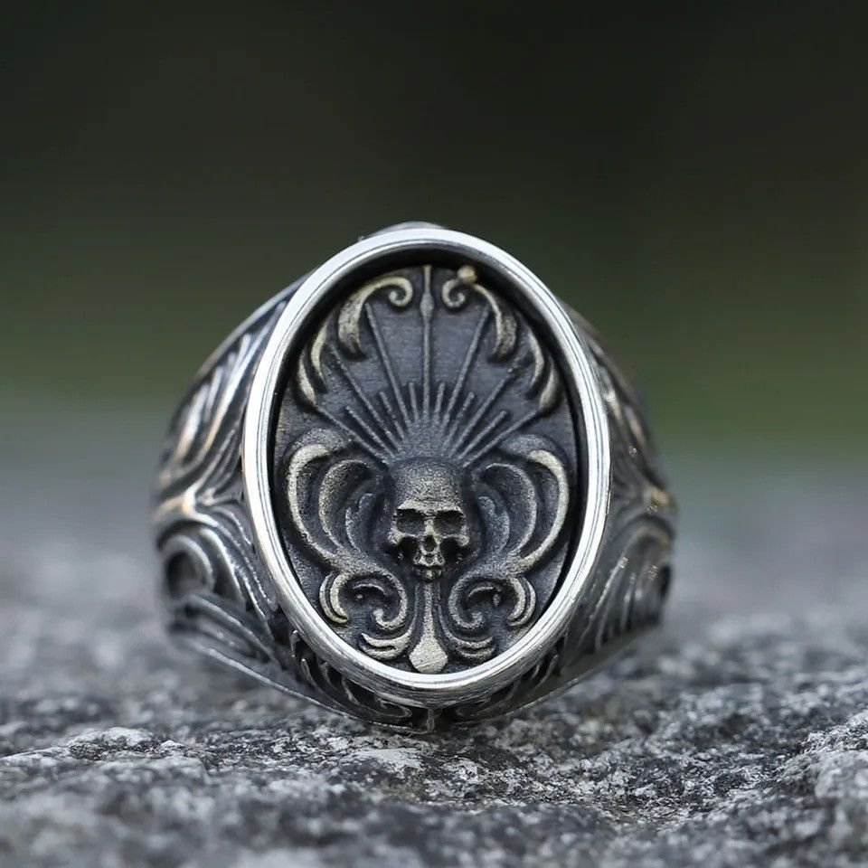 Jewelry × Vintage Classic Goth Skull Ring Size ONE SIZE - 3 Thumbnail