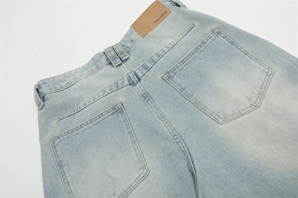 Japanese Brand × Jean High street loose straight washed stitching jeans y2k Size US 32 / EU 48 - 5 Thumbnail