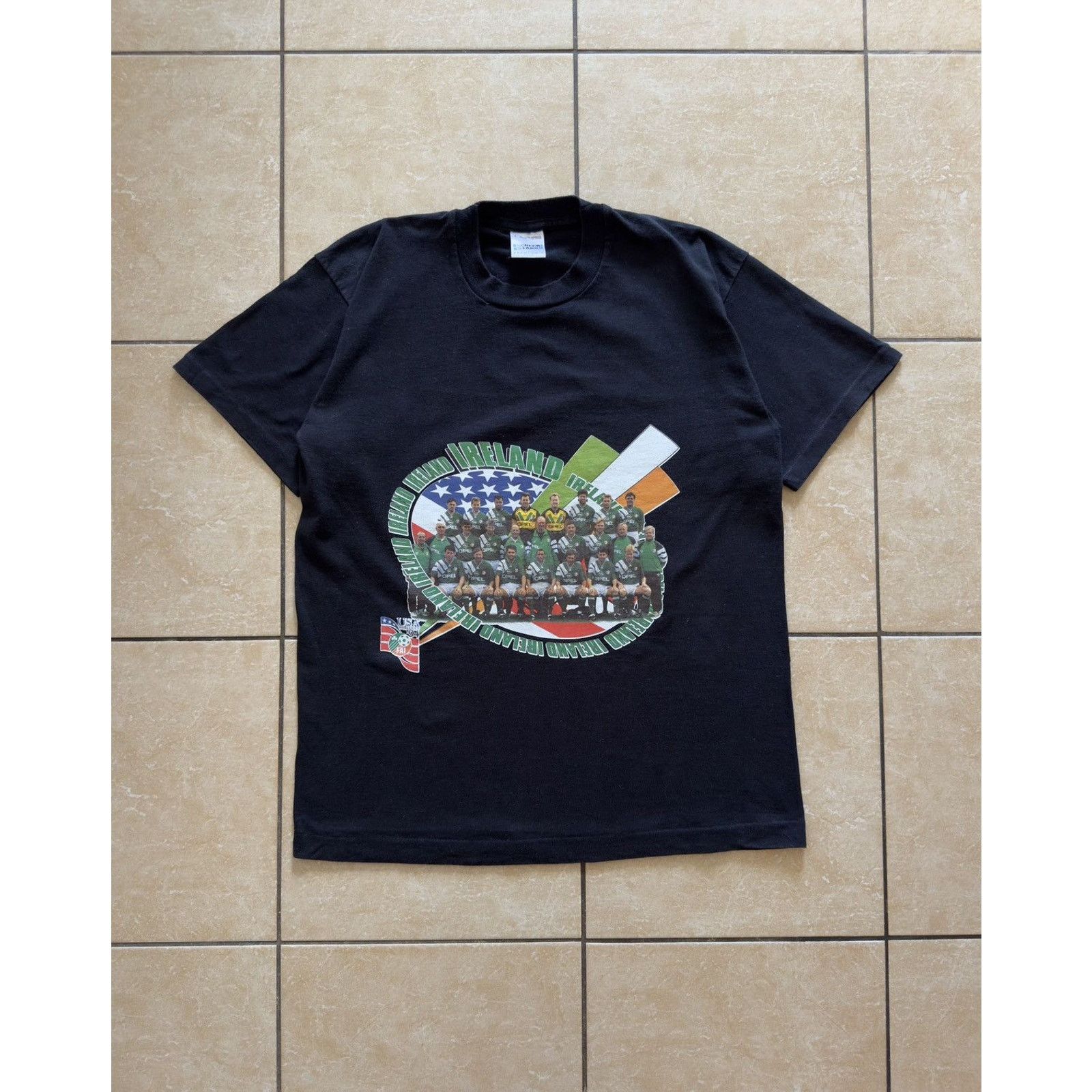 Vintage Vintage Screen 94 USA world cup Ireland single stitch tee Size US L / EU 52-54 / 3 - 1 Thumbnail