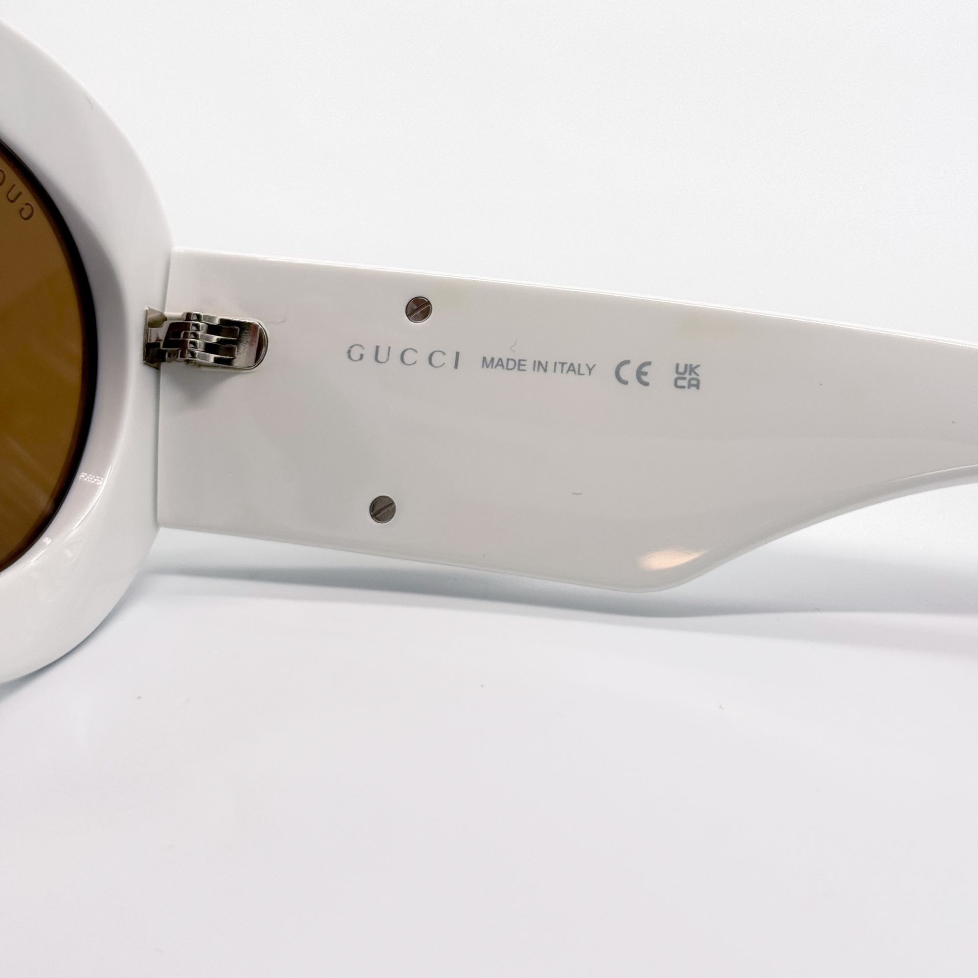 Gucci NEW GUCCI SUNGLASSES GG1647S 003 WOMEN ROUND WHITE BROWN Size ONE SIZE - 11 Thumbnail