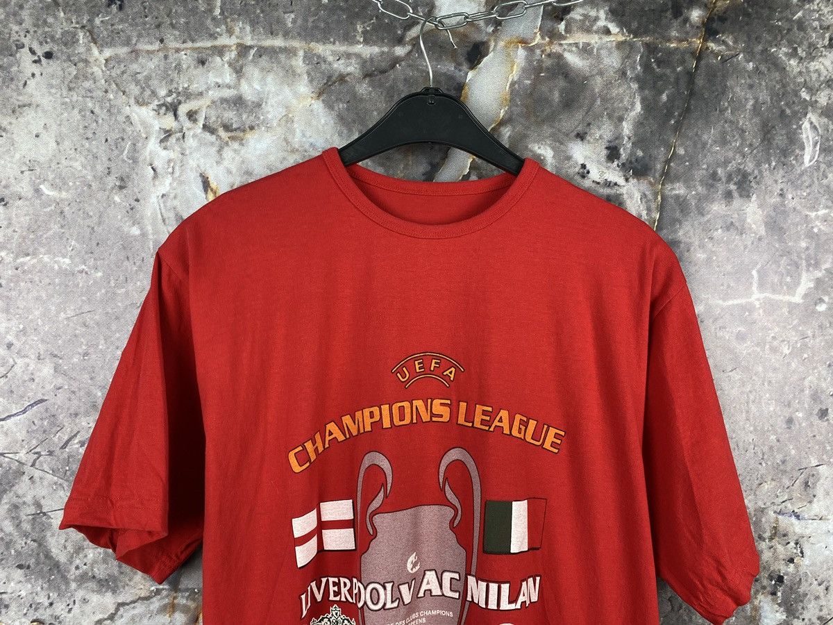 Vintage Soccer T-Shirt Liverpool Milan Final Istanbul 2005 Football Size US L / EU 52-54 / 3 - 2 Thumbnail