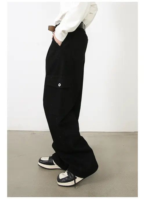 Jean Japanese retro loose straight trend casual workwear jeans Size US 32 / EU 48 - 5 Thumbnail