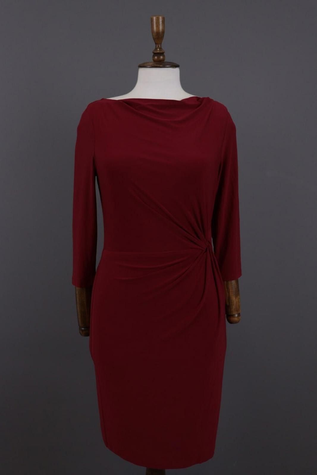 Lauren Ralph Lauren Lauren Ralph Lauren Burgundy Midi Lenght Dress Size 4 Size S / US 4 / IT 40 - 1 Thumbnail