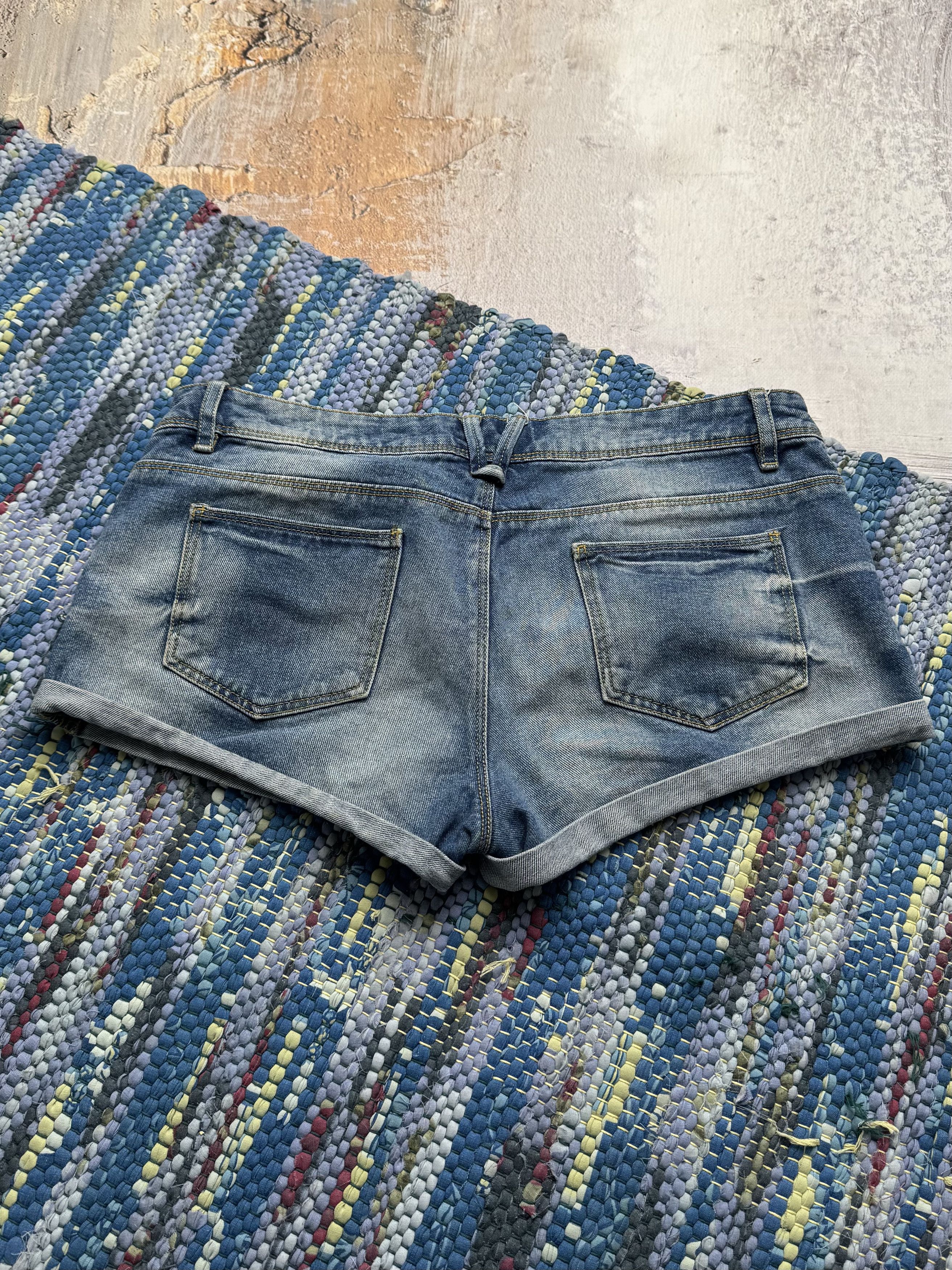 Vintage Vintage Denim Mini Shorts D15 Size 32" / US 10 / IT 46 - 4 Thumbnail