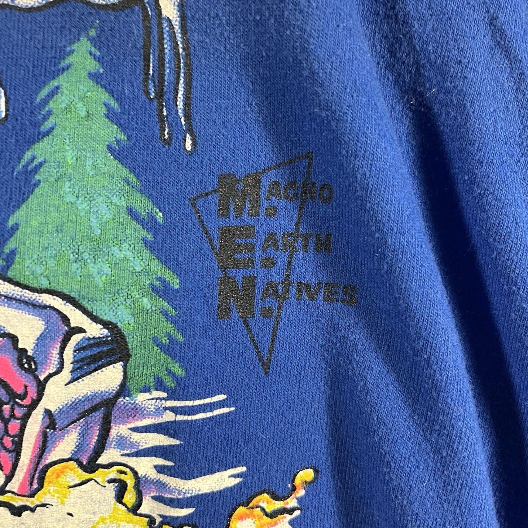 Vintage VINTAGE SSI Graphic Tee Men's Shirt XL Blue Single Stitch 1991 Fishing Hip Hop Crew Neck T-Shirt Size US XL / EU 56 / 4 - 3 Thumbnail