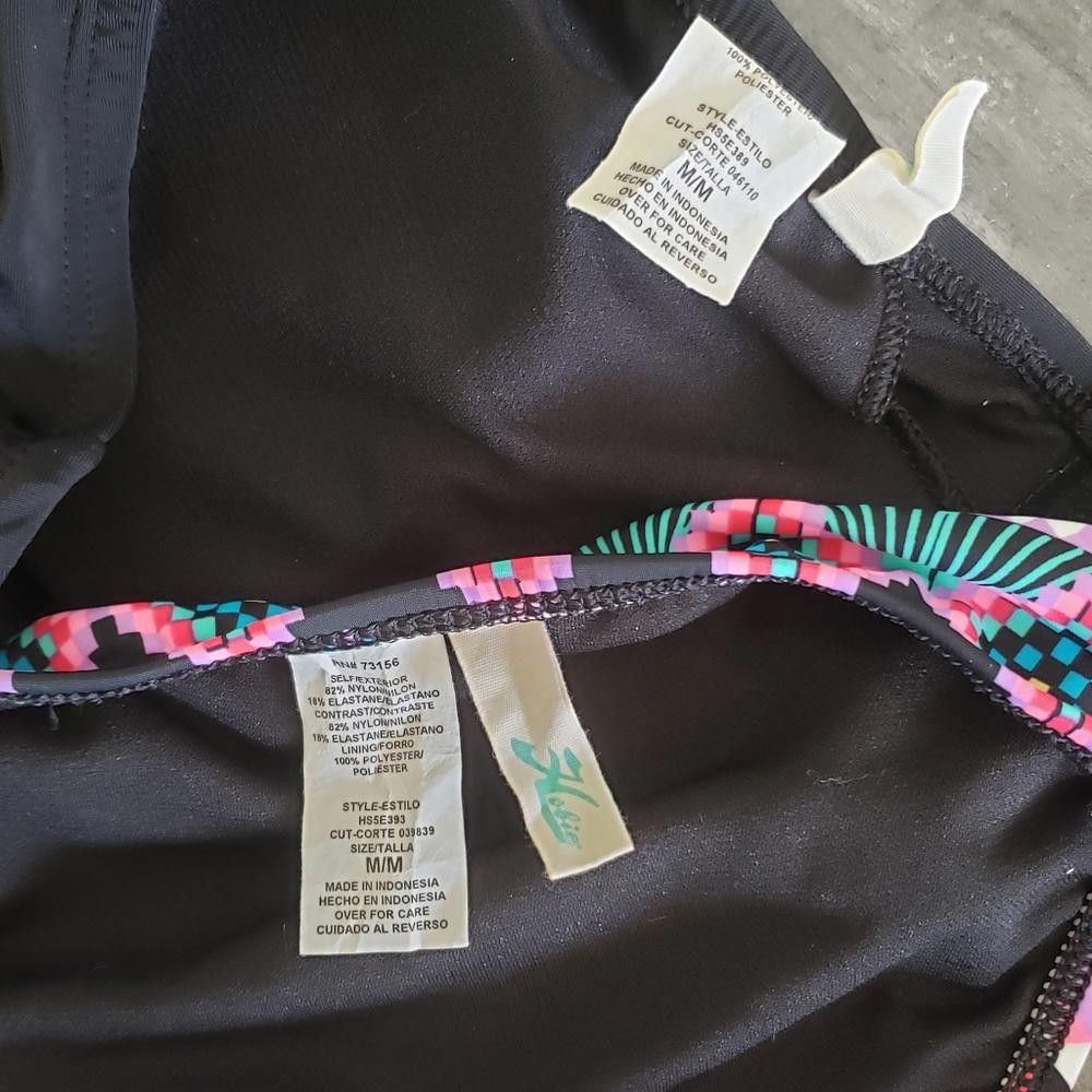 Homies Black Multicolored Hobie High Neck Bikini Set Size ONE SIZE - 3 Thumbnail