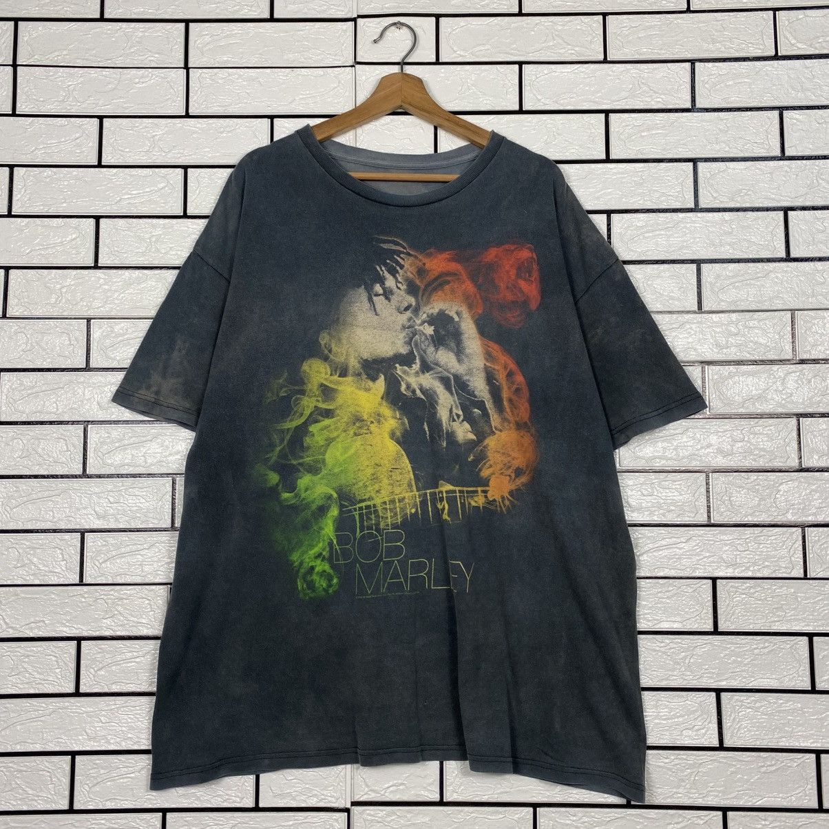 Vintage 📌Vintage Distressed T-Shirt Bob Marley Full Print Size US M / EU 48-50 / 2 - 2 Thumbnail