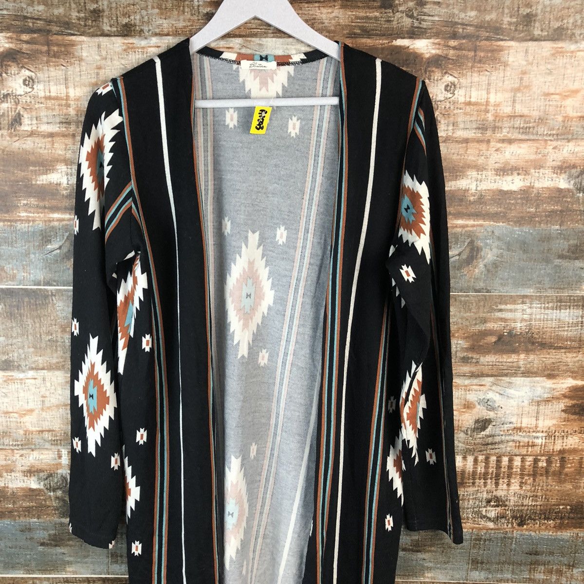 Japanese Brand Bliatanmu navajo Black Cardigan Knitwear #A1593 Size US M / EU 48-50 / 2 - 6 Thumbnail