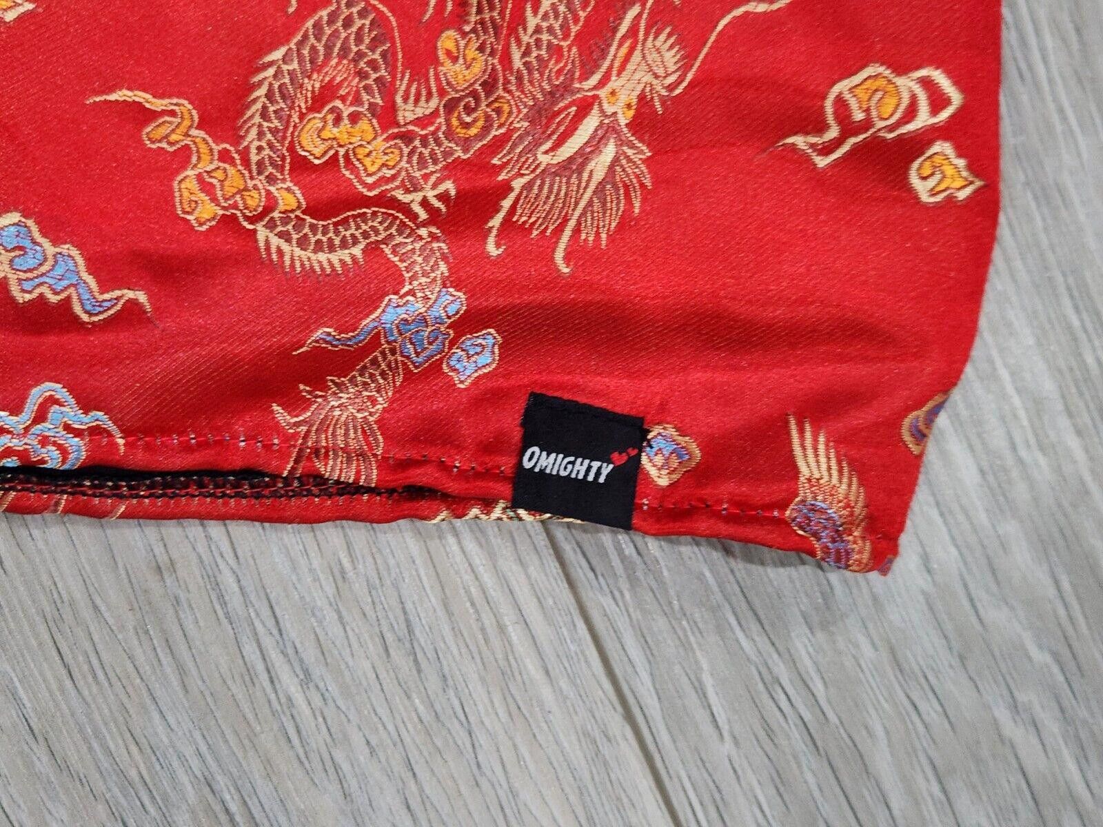 Designer O-mighty Romper Asian Print Shorts Medium Red V Neck Tank Size 32" / US 10 / IT 46 - 4 Thumbnail