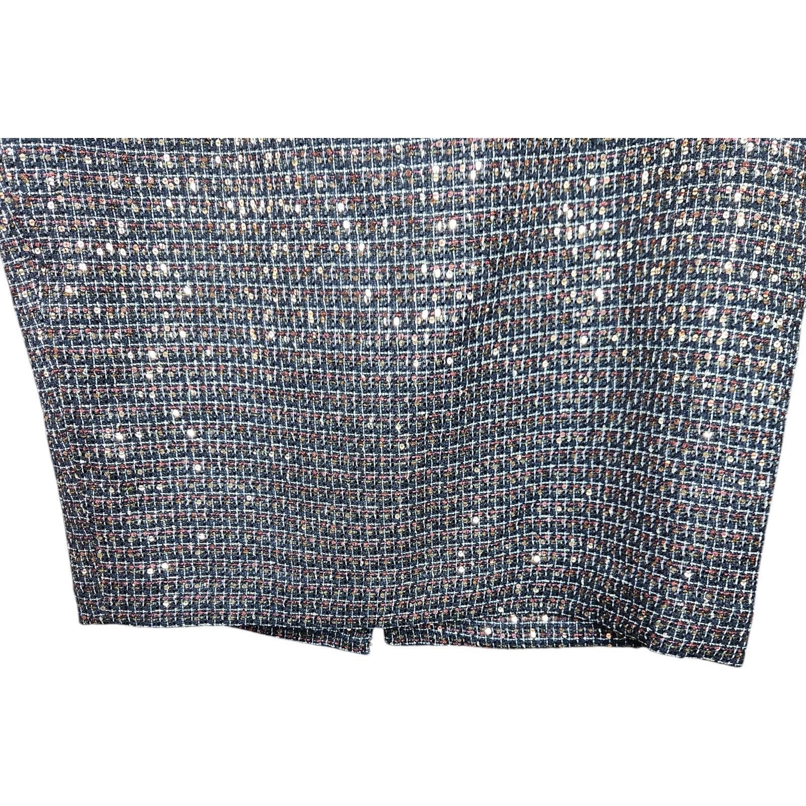 Other The Limited Women’s Black and Metallic Pencil Skirt Size 8 Size 30" / US 8 / IT 44 - 3 Thumbnail