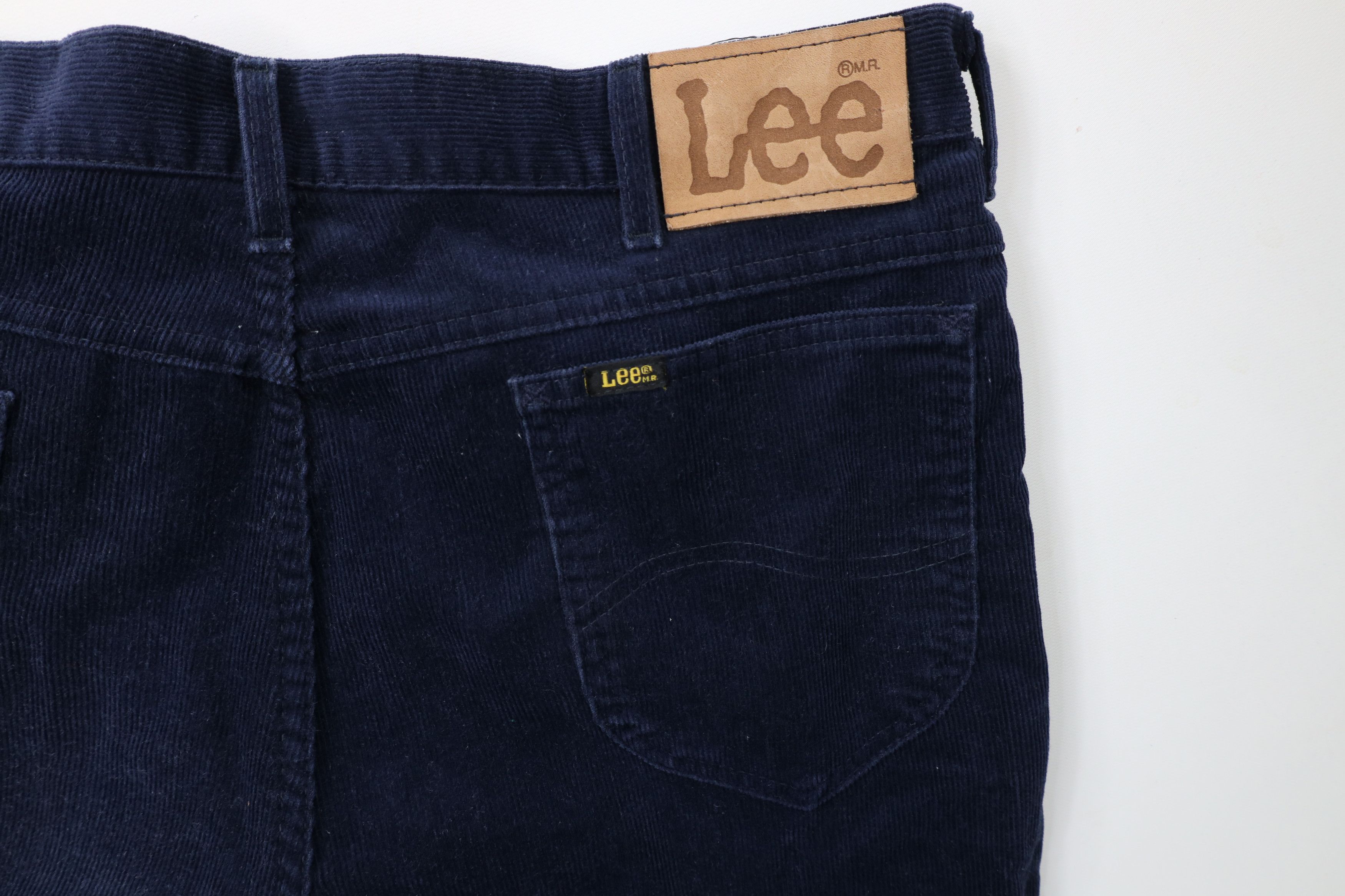 Lee × Vintage Vintage 90s Lee Wide Leg Corduroy Chino Pants Blue USA Size US 36 / EU 52 - 15 Thumbnail