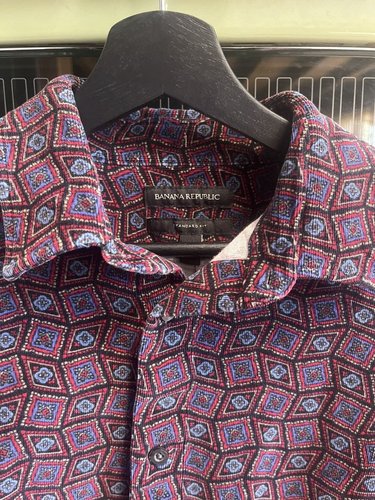 Banana Republic AOP BANANA REPUBLIC LIGHT CORDUROY SHIRT L MADRAS Size US L / EU 52-54 / 3 - 3 Thumbnail