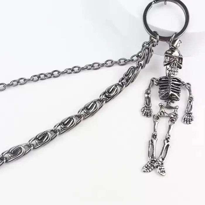 Jewelry Skull Pendant Chain Waist Pants Wallet Size ONE SIZE - 2 Thumbnail