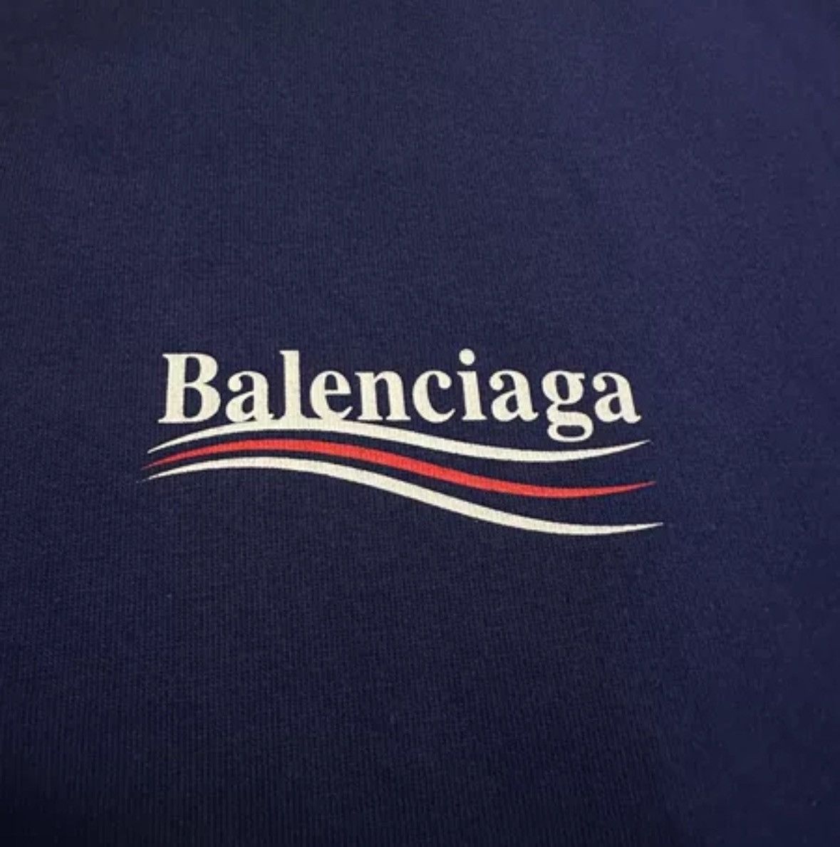 Balenciaga Balenciaga Blue Cola Wave Letter Logo Short Sleeve Size US M / EU 48-50 / 2 - 5 Thumbnail