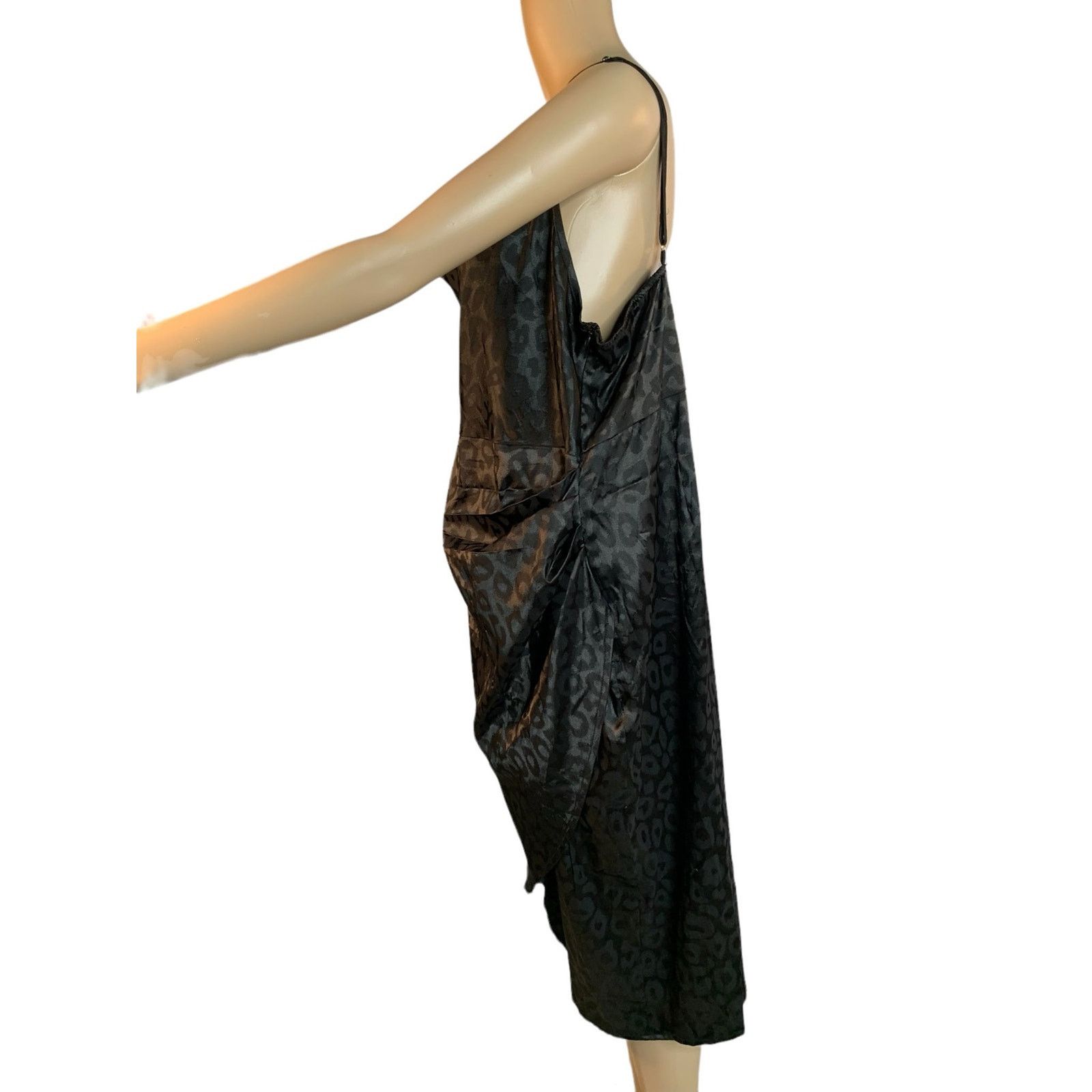 Shein SHEIN Womens 4X Black Leopard Nightdress Adjustable Straps Size 4XL / US 24-26 - 7 Thumbnail
