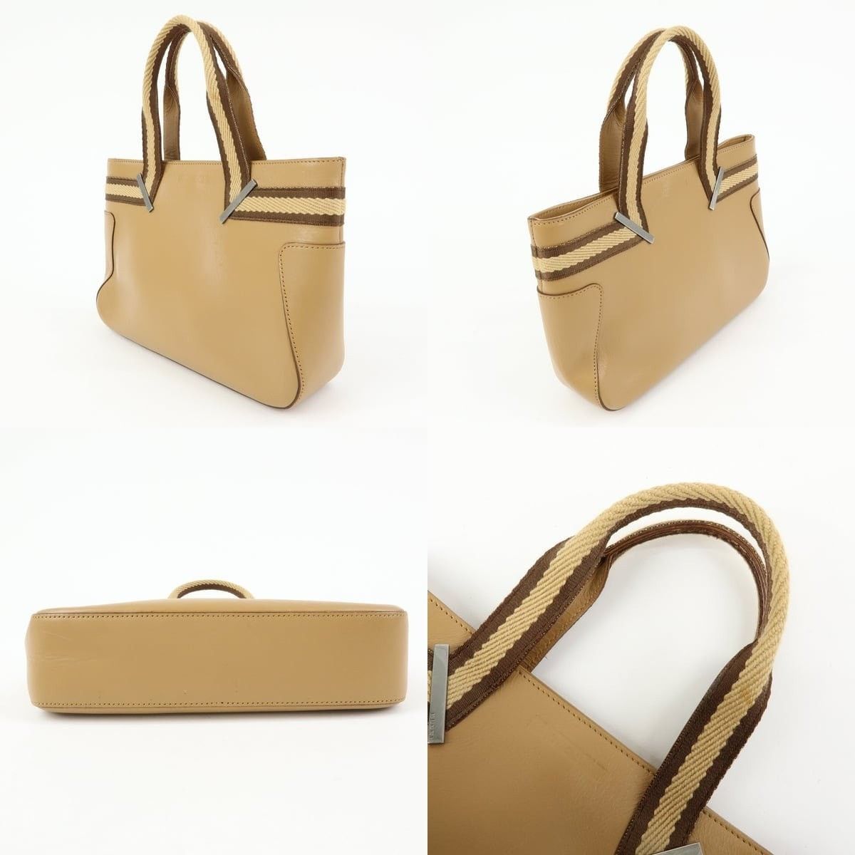 Gucci Gucci Sherry Line Calfskin Tote Tan Size ONE SIZE - 3 Thumbnail