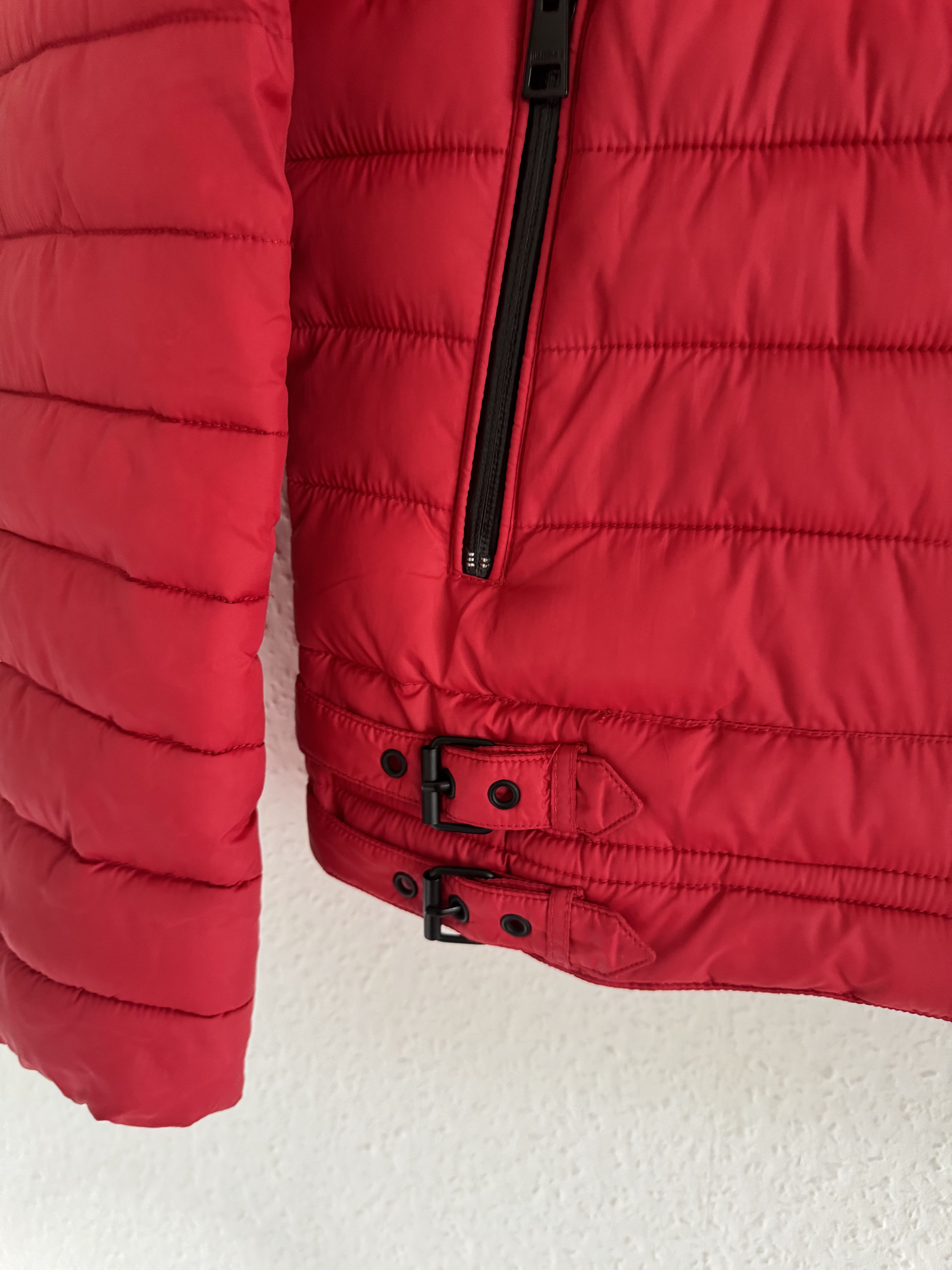 Just Cavalli Quilted Biker Down Jacket With Leather Shoulders Size US M / EU 48-50 / 2 - 8 Thumbnail