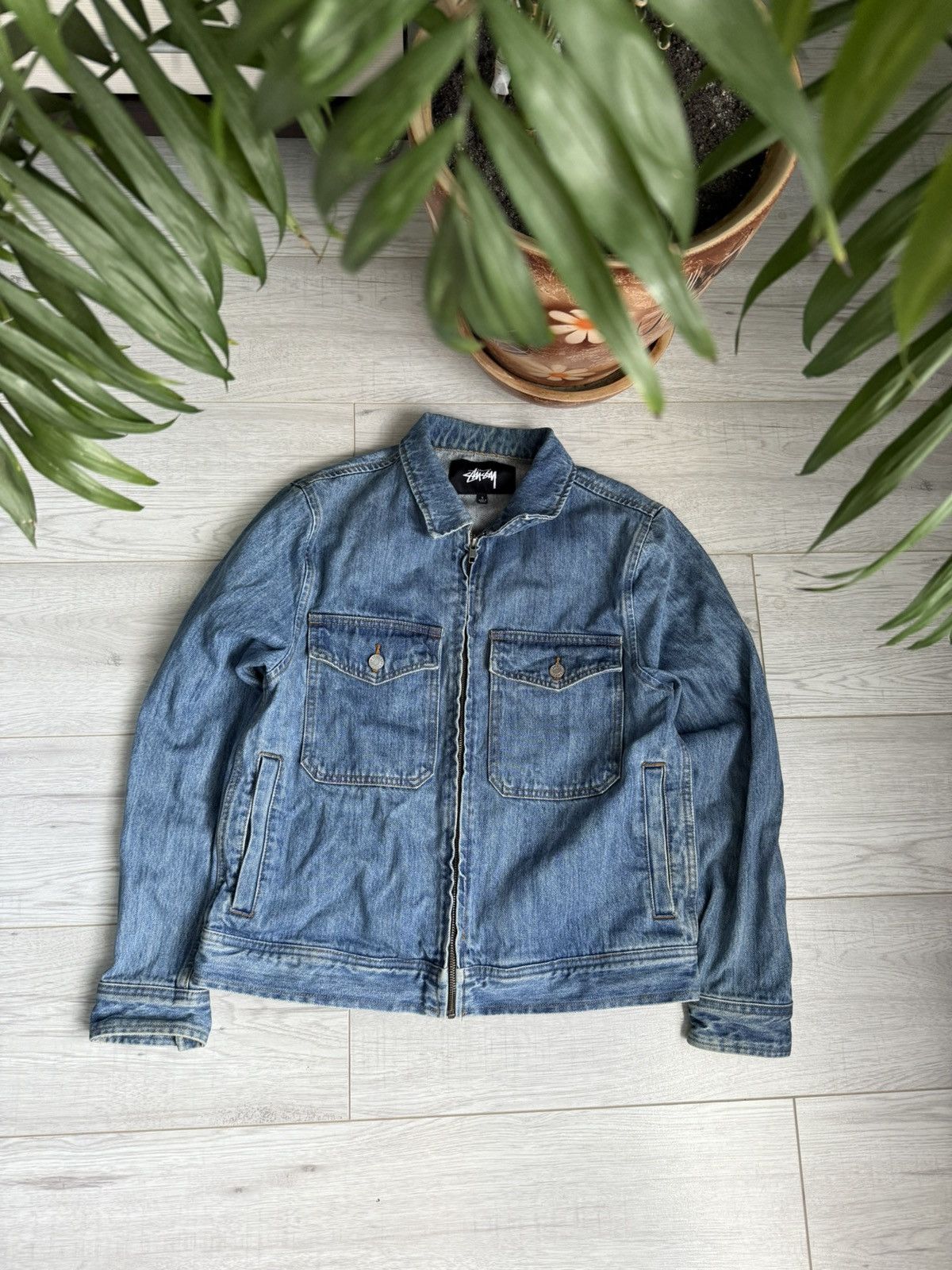 Stussy Denim jacket stussy Size US S / EU 44-46 / 1 - 1 Thumbnail