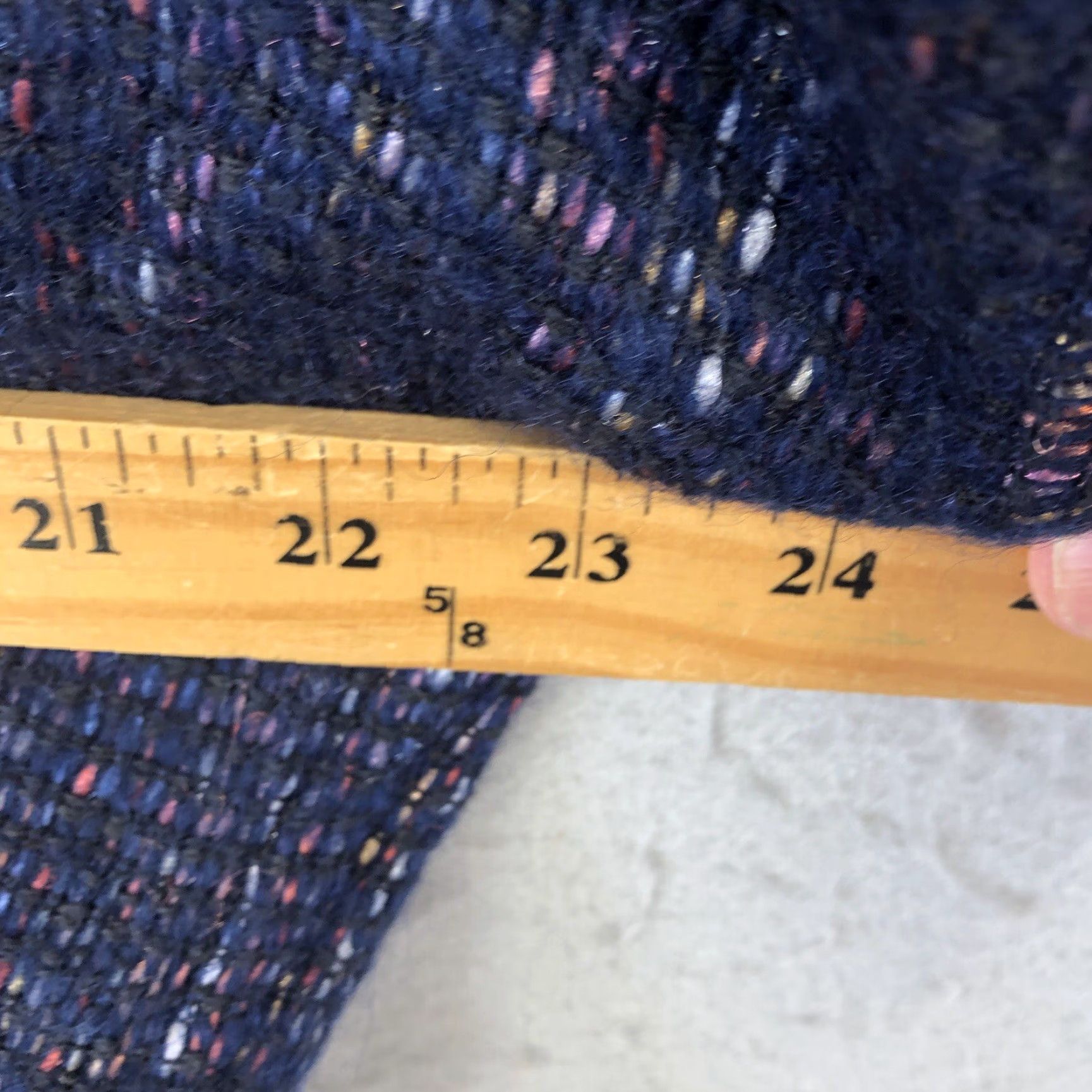 Rainbow Angora Web Sweater Womens One Size Blue Rainbow Speck Handwoven Goblin Core Size ONE SIZE - 5 Thumbnail