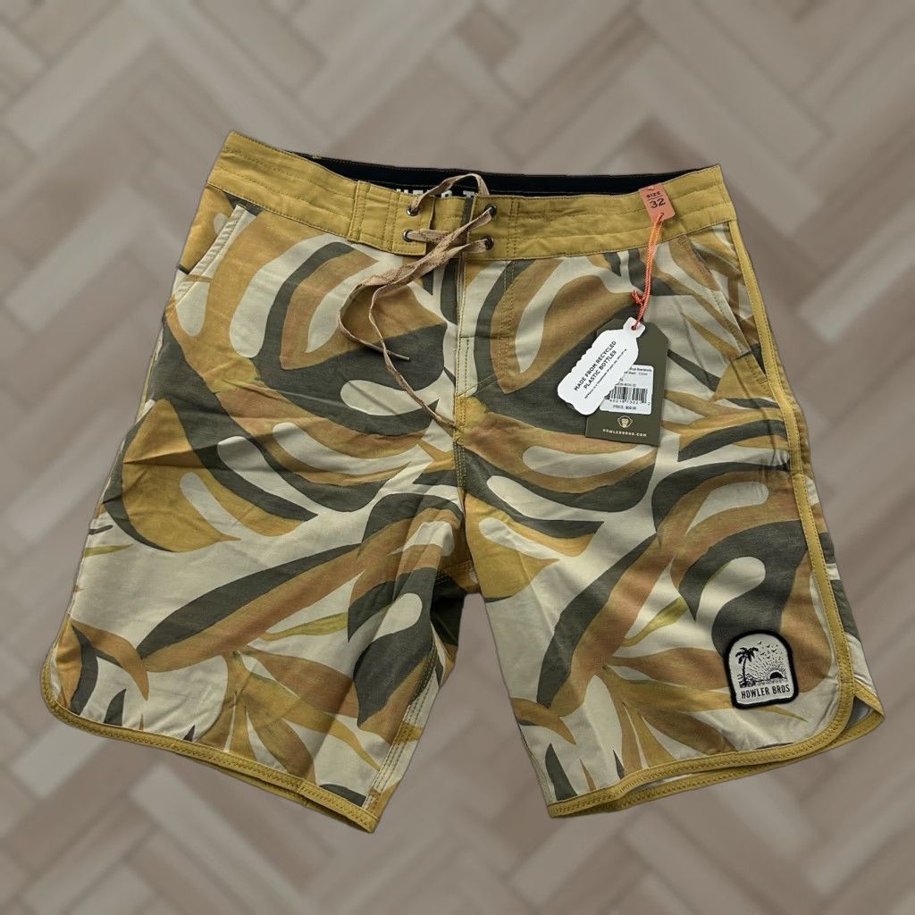 Vintage Howler Bros Stretch Bruja Boardshorts Men's 32 Citron Yellow Bottoms Potentially 32 Mens Yellow Bruja Stretch Boardshorts Howler Bros Size US 32 / EU 48 - 1 Thumbnail