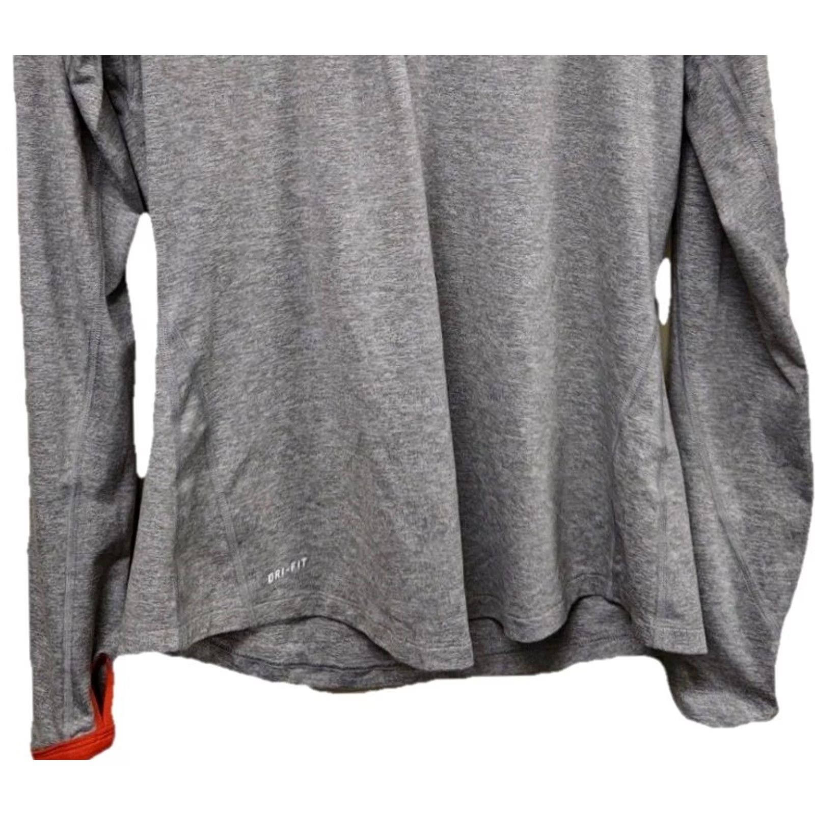 Nike VINTAGE Nike Dri-Fit Long Sleeve Quarter Zip Pullover Gray Women’s Large Running Size L / US 10 / IT 46 - 3 Thumbnail