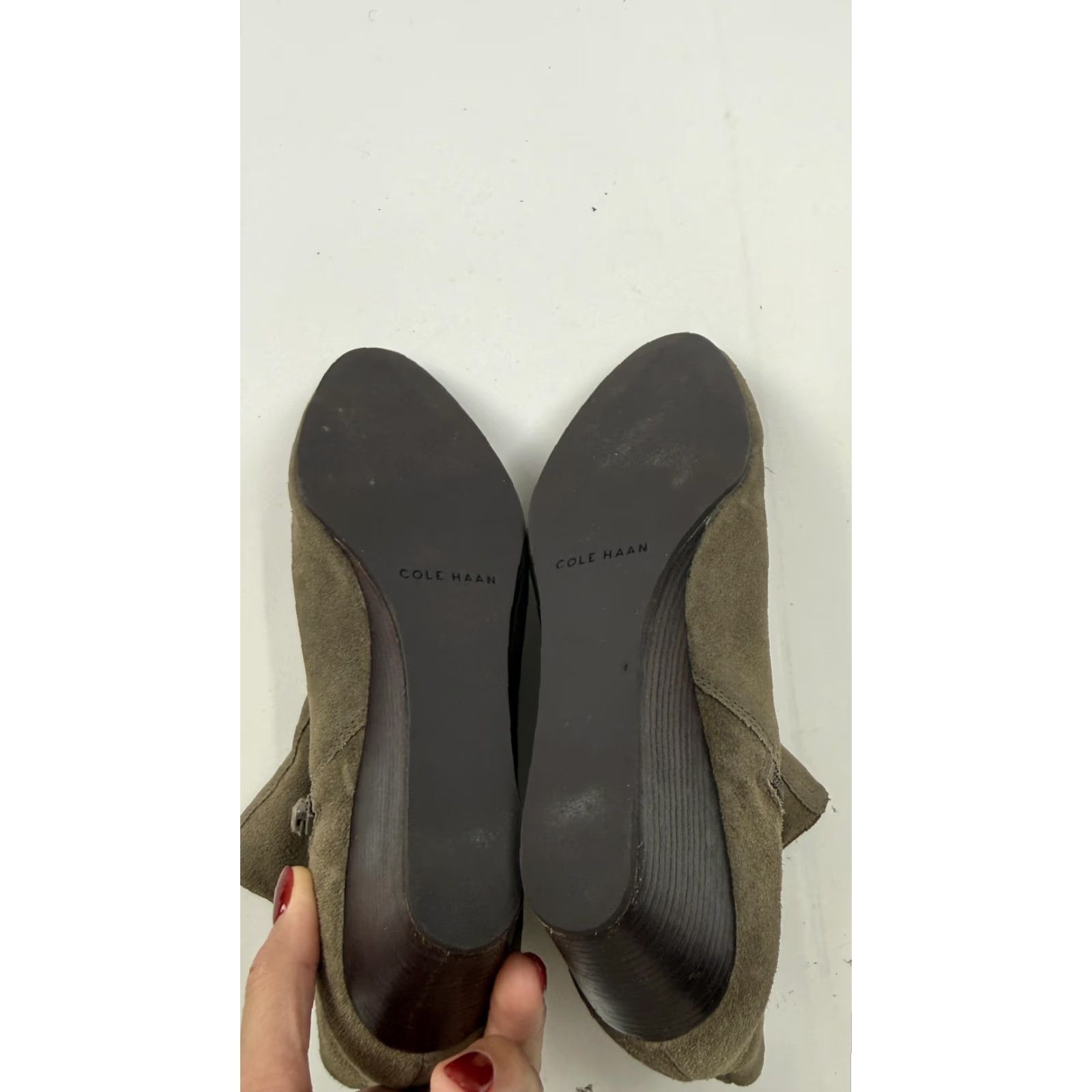 Cole Haan COLE HAAN Boots Womens Size 6 Taupe Suede Wedge Ankle Booties Zip Tassel Grand.OS 212939 - Casual Workwear Size US 6 / IT 36 - 7 Thumbnail
