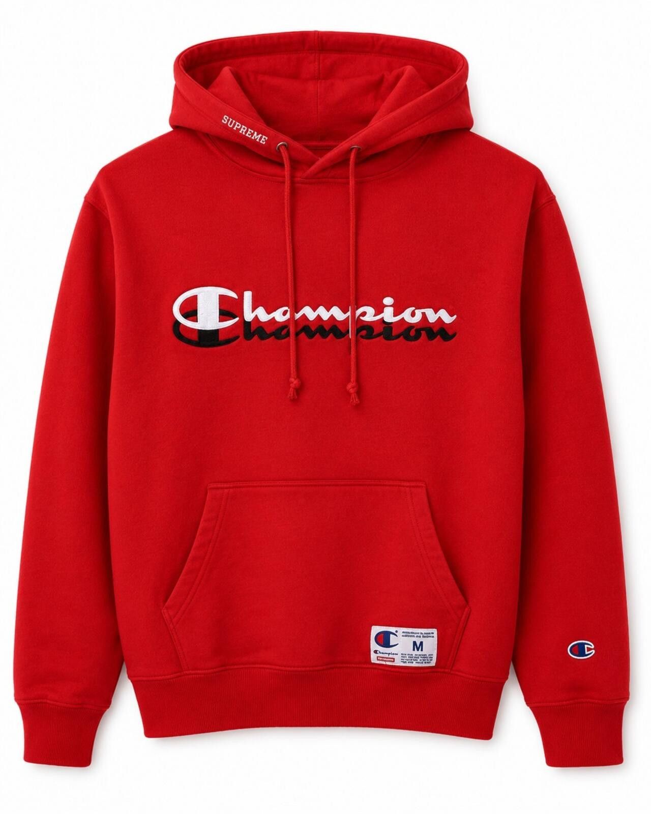 Champion × Supreme Supreme x Champion FW16 Hoodie Red | Grailed
