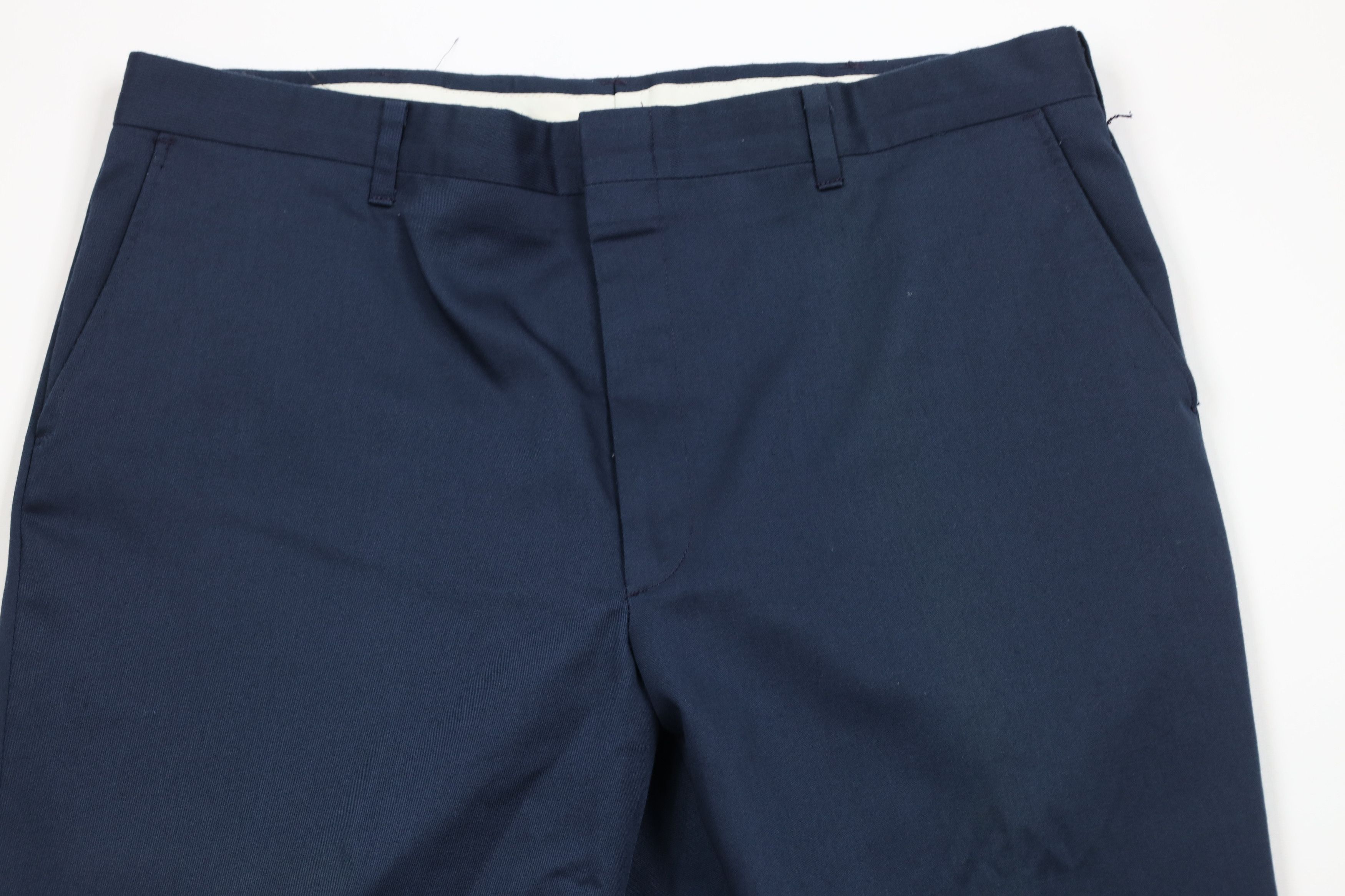 Vintage Vintage 70s Streetwear Flared Wide Leg Chino Pants USA Blue Size US 36 / EU 52 - 2 Thumbnail