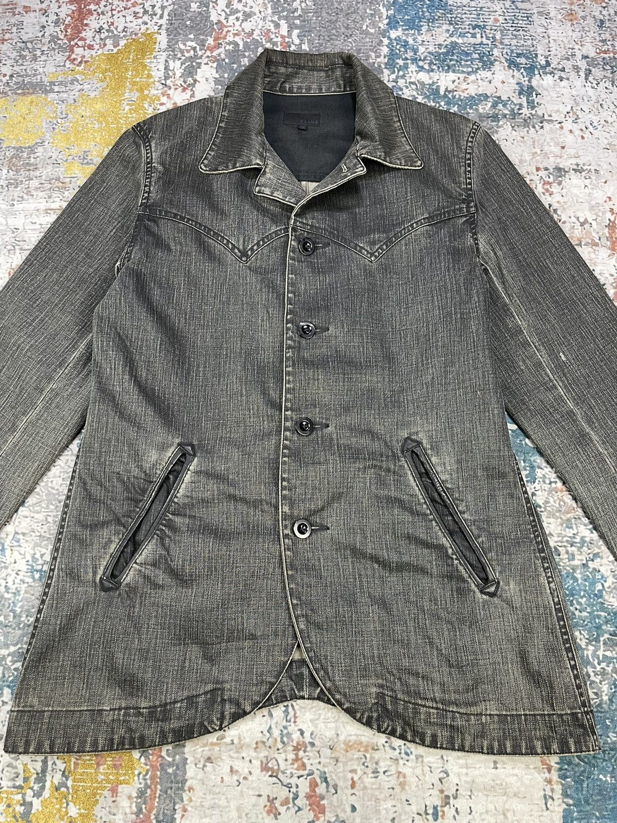 Beams Plus Beams Dark Grey Denim Jackets Size US M / EU 48-50 / 2 - 2 Thumbnail