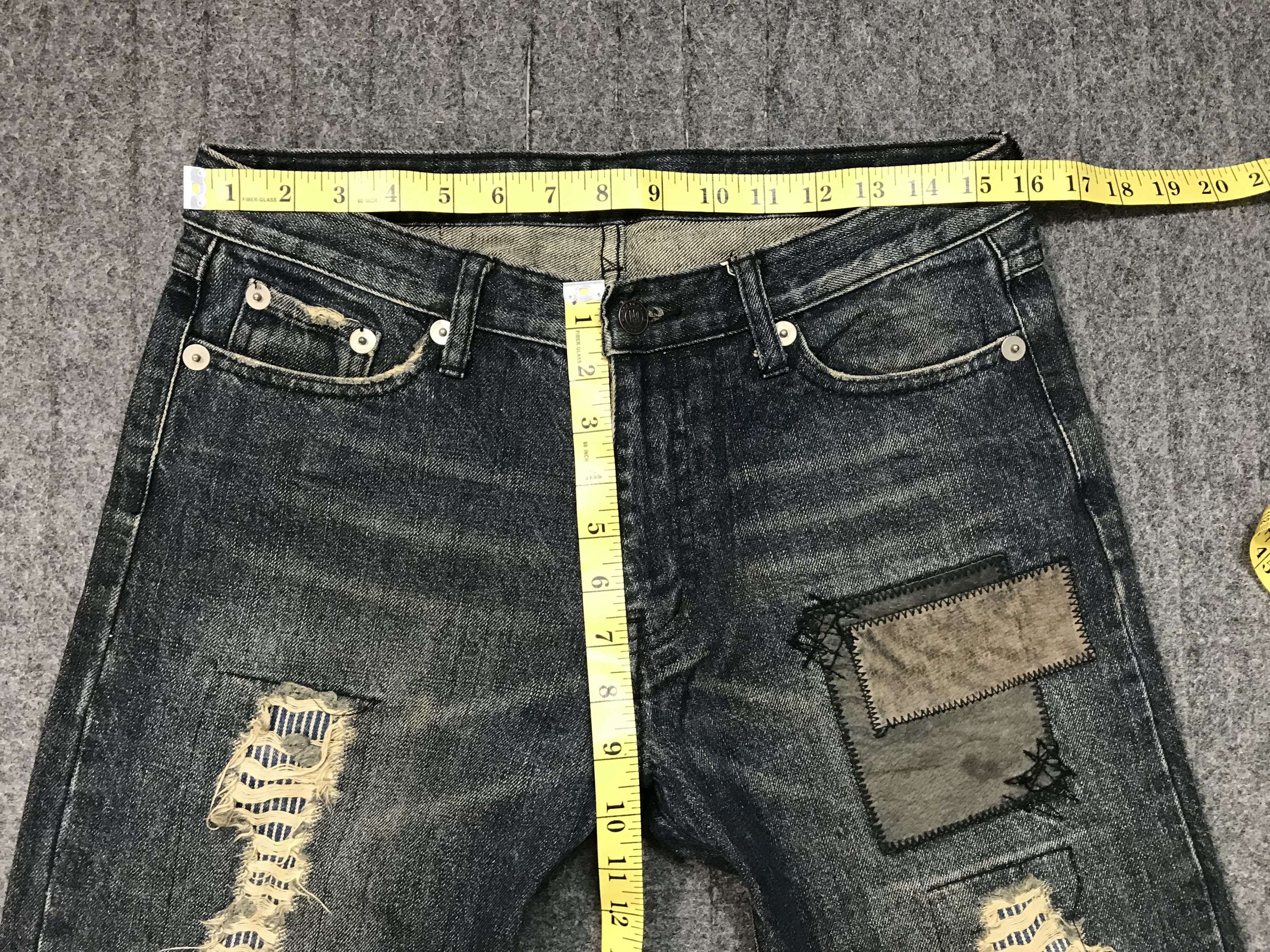 Other Solberry Distressed Art Patchworks Indigo Denim Jeans Size US 32 / EU 48 - 13 Thumbnail