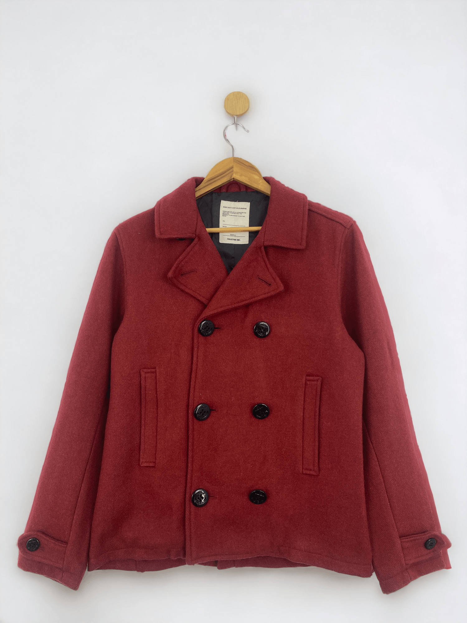 If Six Was Nine Vintage Houston Military Double Breasted Coat Wool Jacket Size US S / EU 44-46 / 1 - 1 Thumbnail