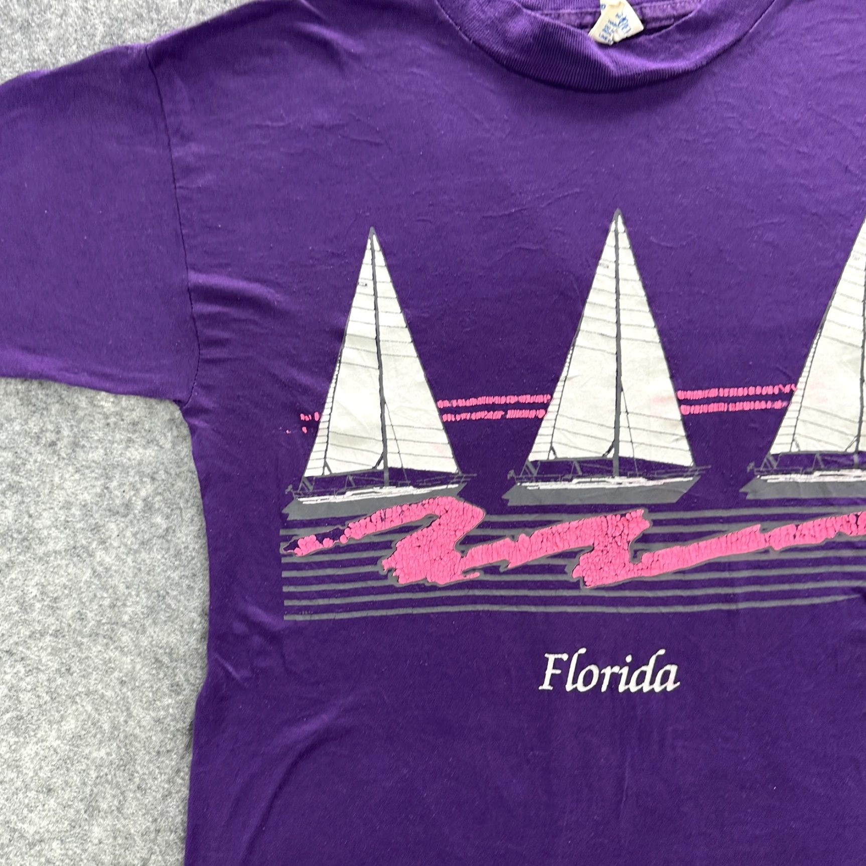Vintage VINTAGE Florida Shirt Mens Large Sailboat Graphic Sunshine Coverups 90s Tee Size US L / EU 52-54 / 3 - 4 Thumbnail