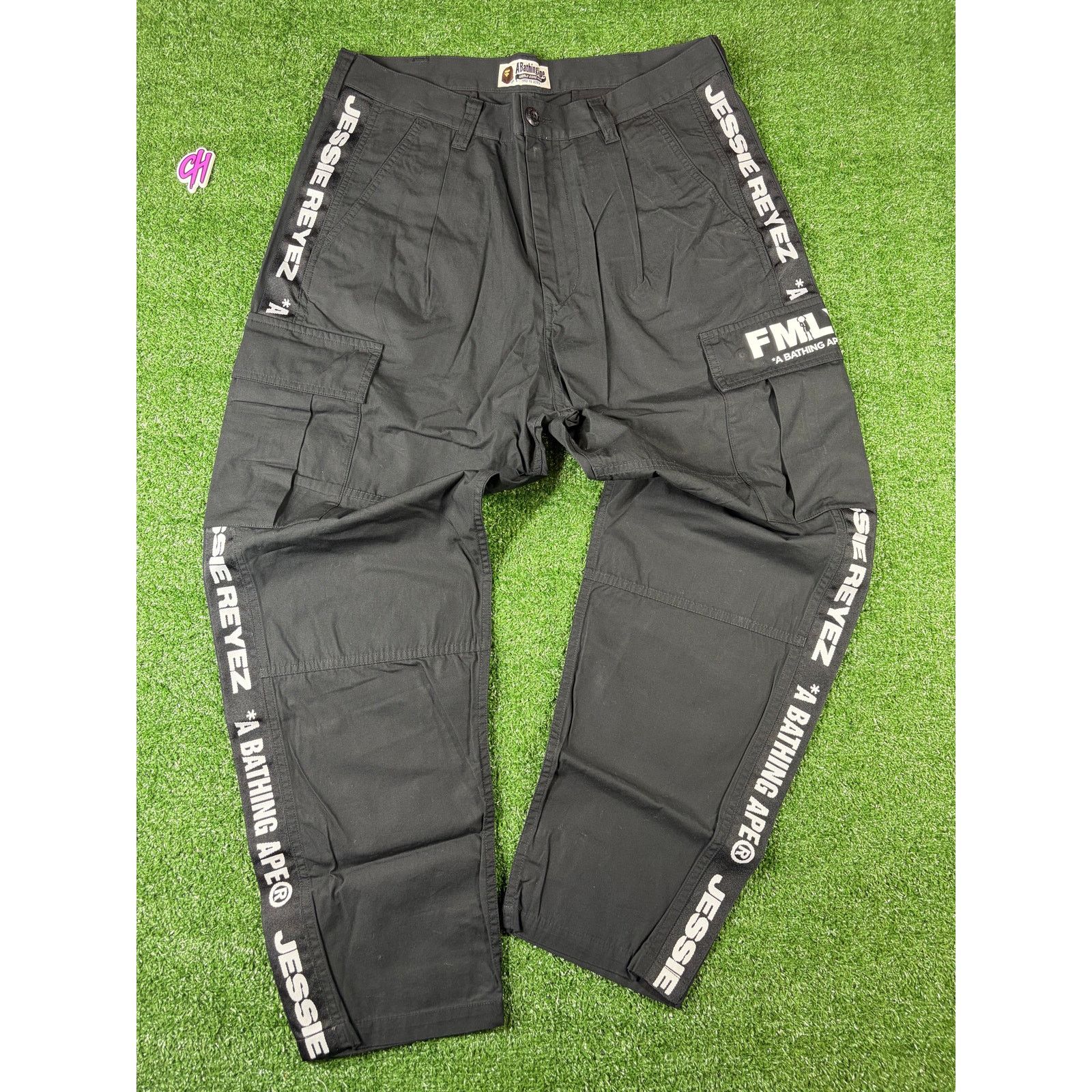 Bape Bape X Jessie Reyez 6 Pocket Black Cargo Pants Size Small Size US 30 / EU 46 - 1 Thumbnail