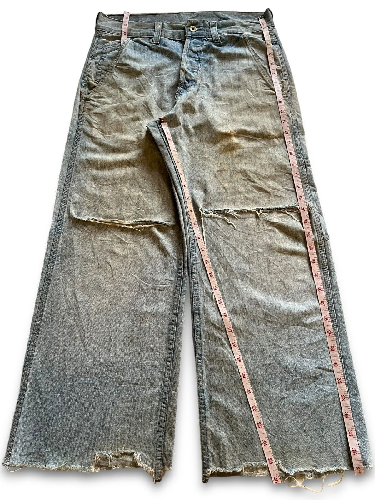 Levi's Vintage Levis 572 Mud Wash Carpenter Baggy Jeans Size US 31 - 15 Thumbnail