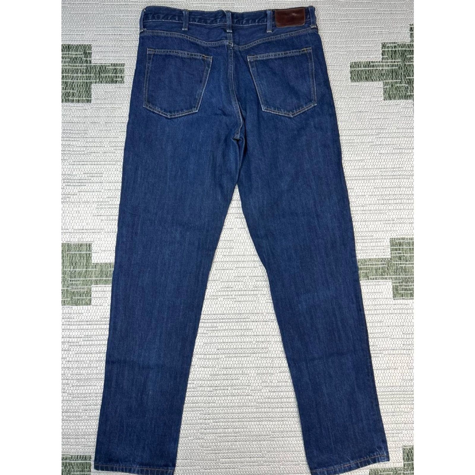 Lands' End Lands' End Square Rigger Jeans Mens 34 Blue Denim Regular Fit 5-Pocket 34x33 Mid Rise Straight Jeans Size US 34 / EU 50 - 2 Thumbnail