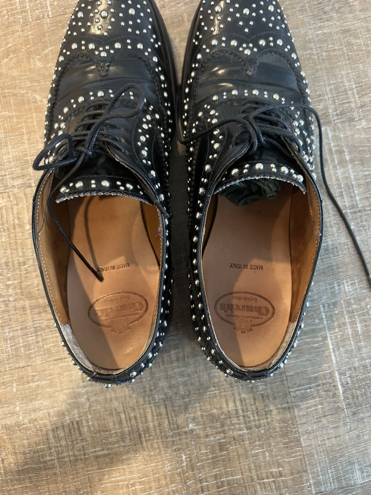 Church's Church’s Burwood Met glossed Leather brogues loafers Size US 7 / IT 37 - 4 Thumbnail