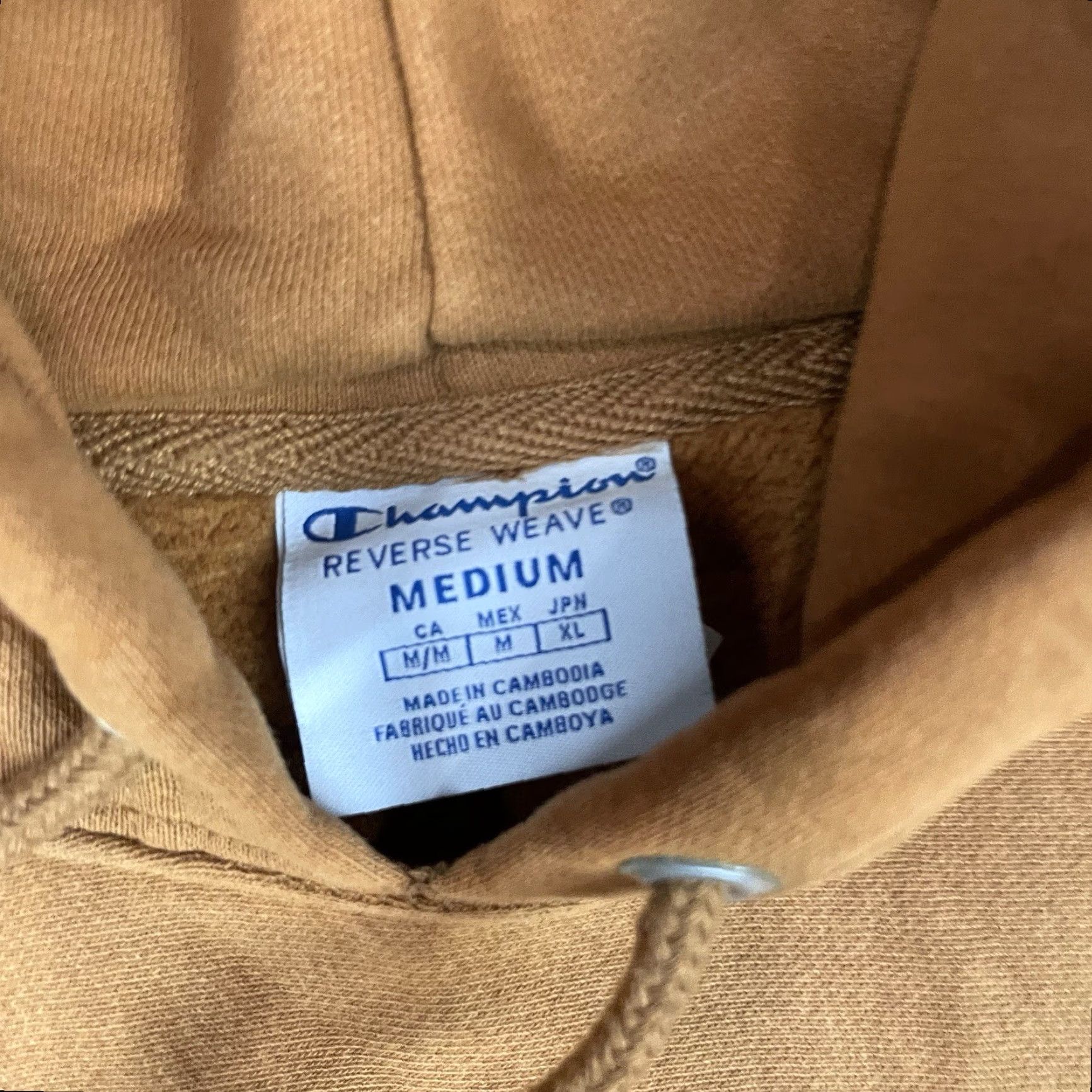 Champion VINTAGE Champion Sweatshirt Mens Medium Hooded Embroidered Reverse Weave Essential Brown/Black Size US M / EU 48-50 / 2 - 4 Thumbnail