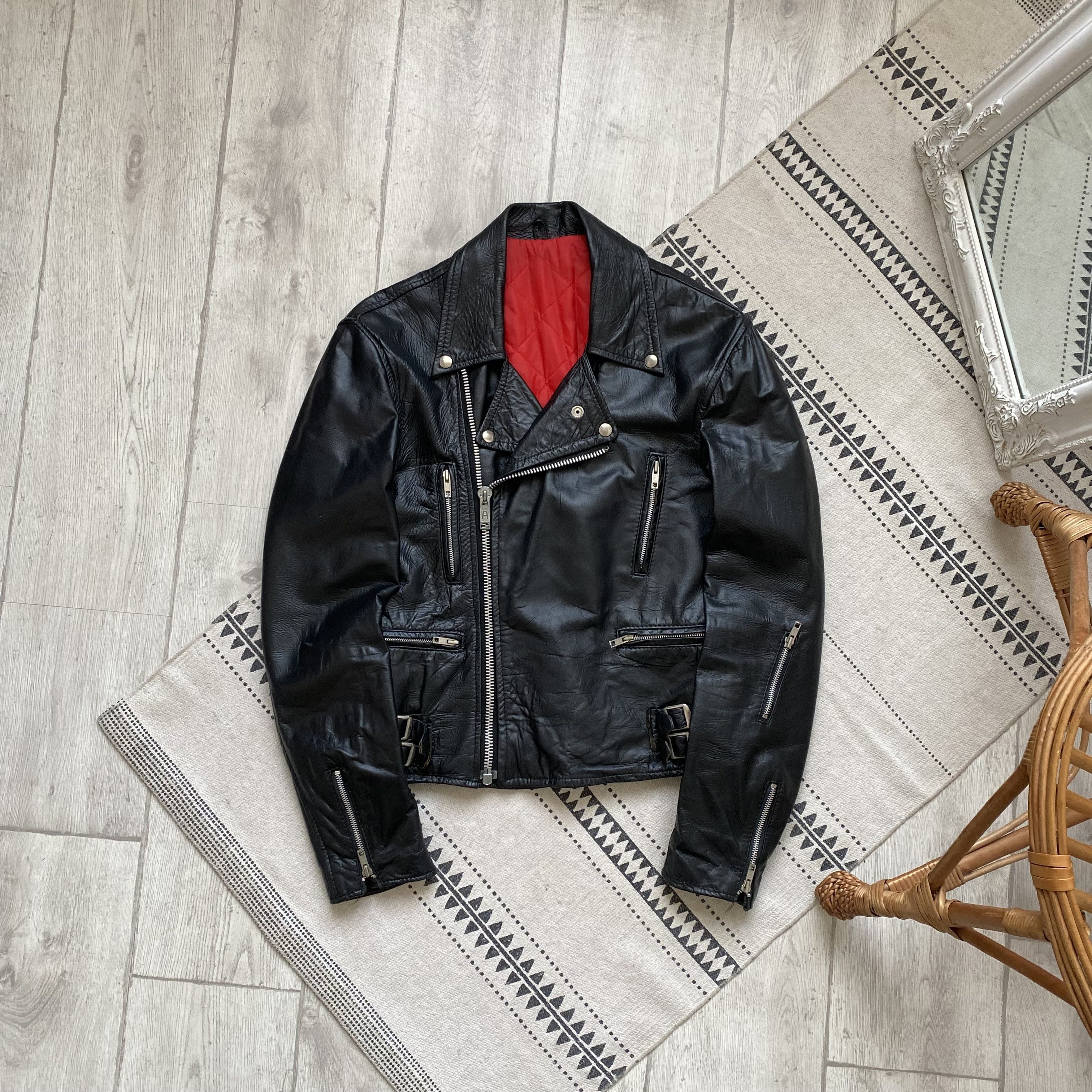 Vintage VINTAGE 80's AMI LONDON LEATHER MOTORCYCLE JACKET