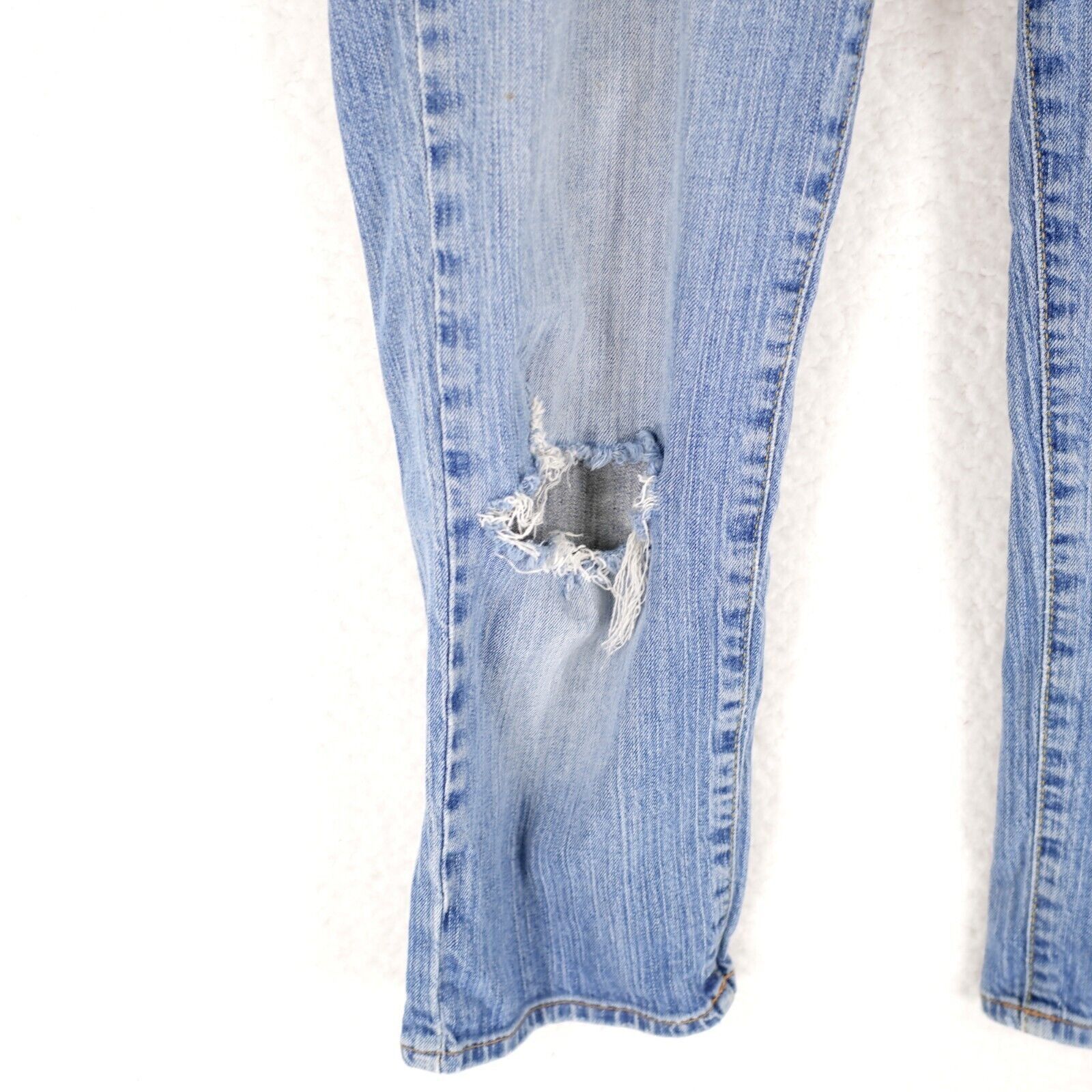 Lucky Brand Lucky Brand Dungarees Sweet Dream Crop Light Blue Stone Wash Size 31" - 3 Thumbnail