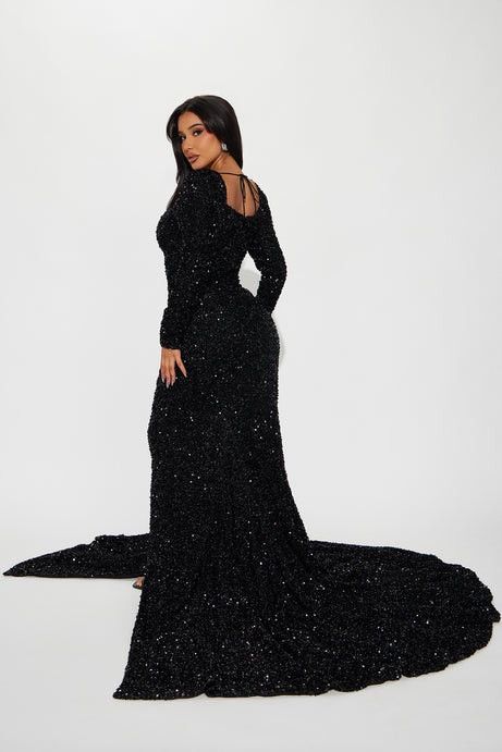 Fashion Nova Fashion Nova black sequin Gown size XL Size XL / US 12-14 / IT 48-50 - 10 Thumbnail